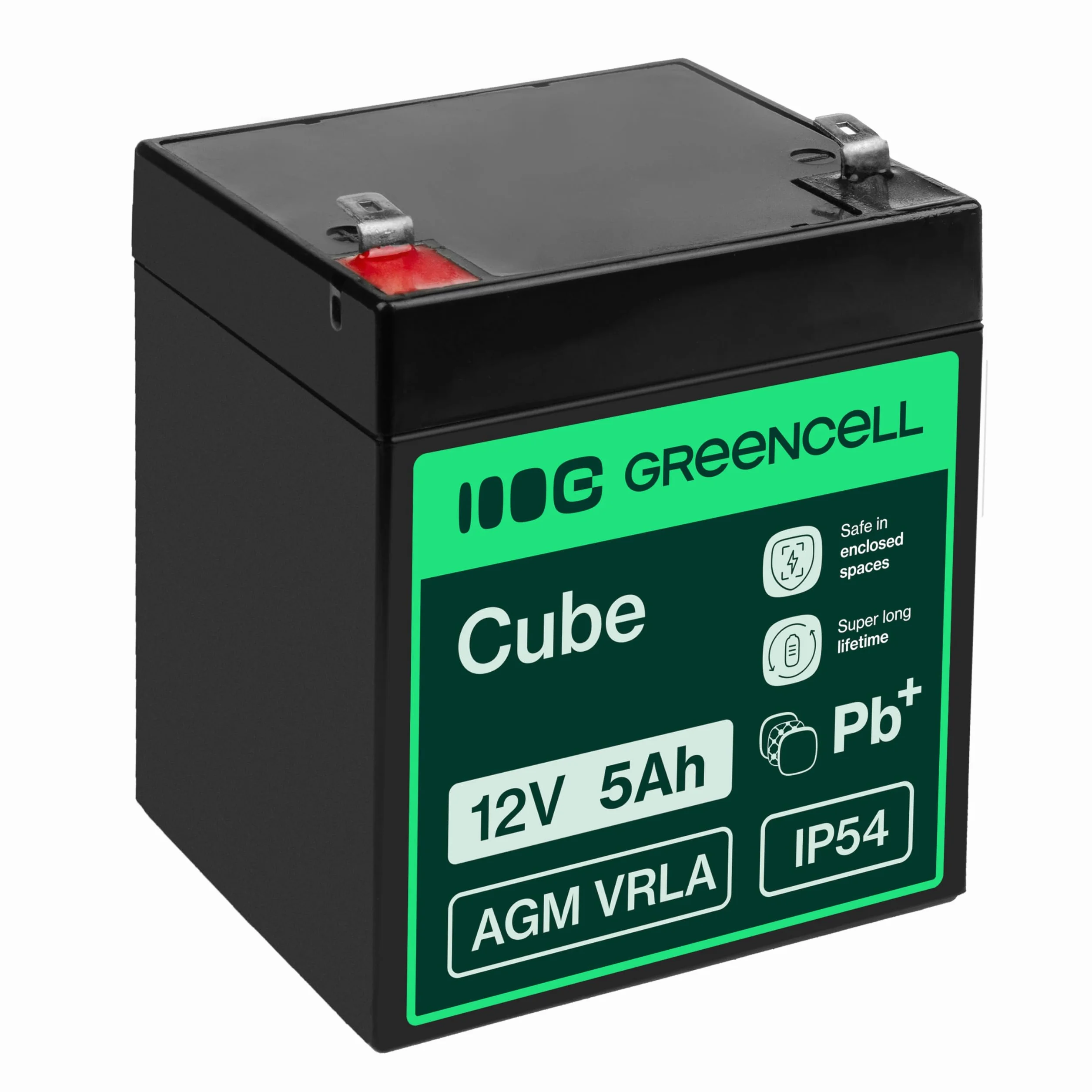 Green Cell® AGM 12 V 5 Ah akumulator VRLA akumulator ołowiowy, akumulator zapasowy, akumulator żelowy, odporny na cykle, zabawka elektryczna, alarm, prąd awaryjny, pojazdy dla dzieci, quad dziecięcy