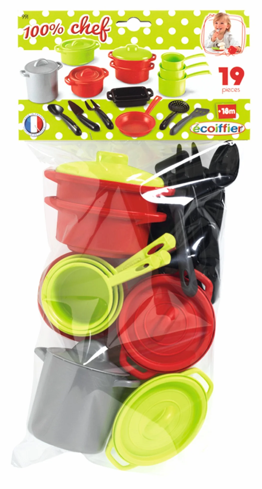 Ecoiffier 991 – zestaw garnków, XXL