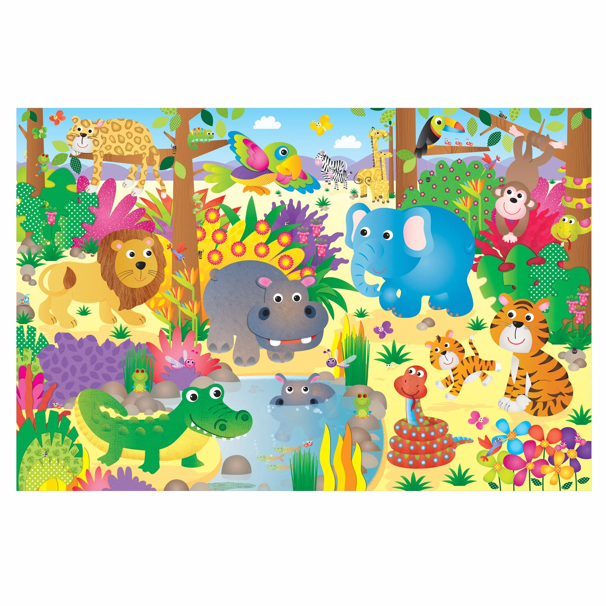 Galt Toys, Giant Floor Puzzle - Jungle, Floor Puzzles for Kids, Ages 3 Years Plus