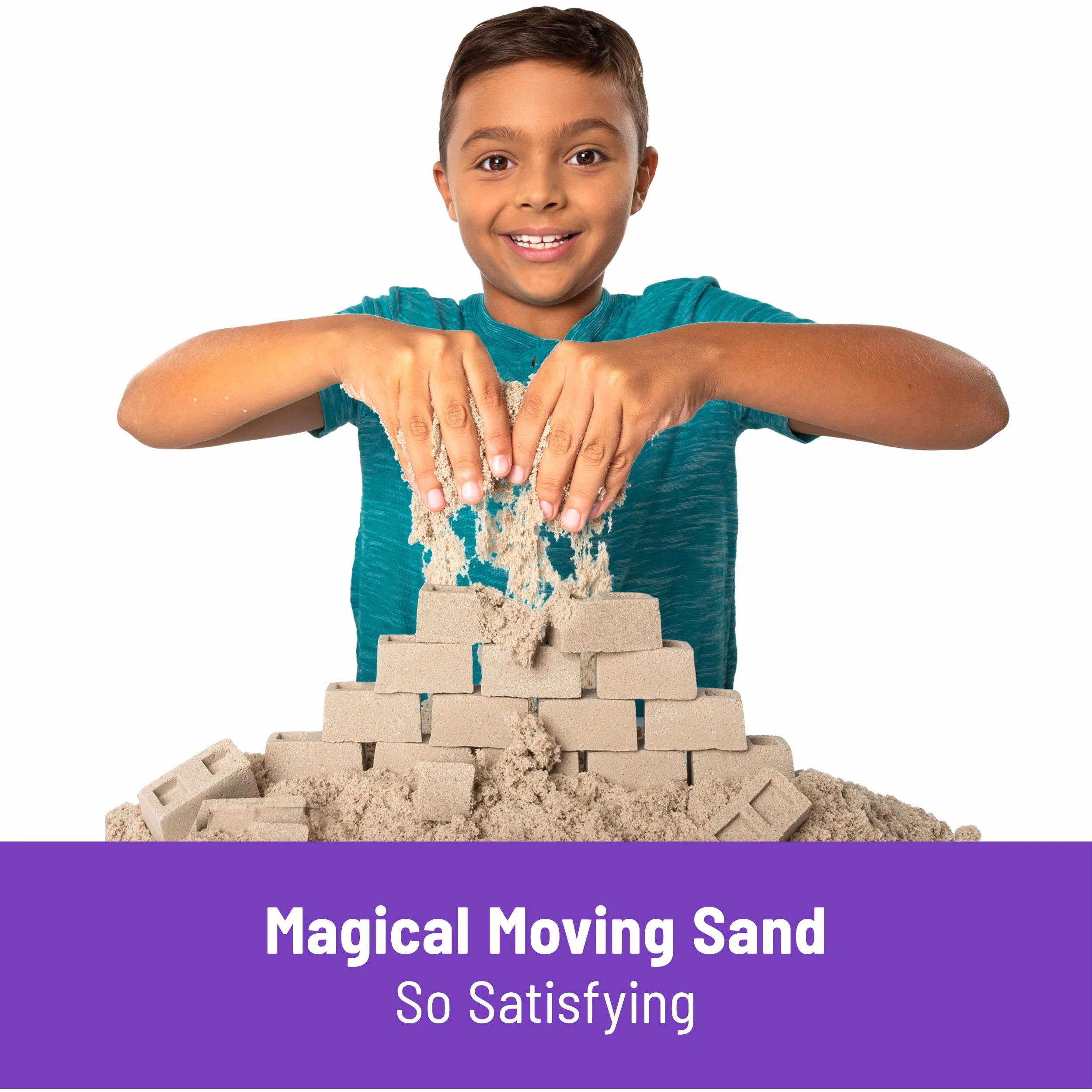 Kinetic Sand, Kop i burz plac budowy, piasek kinetyczny z akcesoriami, dla dzieci od 3 lat