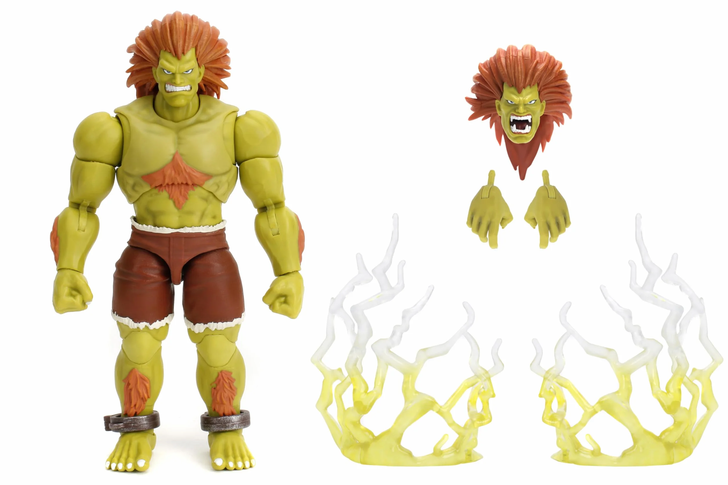 Jada Toys Street Fighter figurka Blanka (19 cm) - ruchoma figurka kolekcjonerska i akcji z Street Fighter 2: The Final Challengers, z alternatywną głową, rękami i akcesoriami, od 13 lat