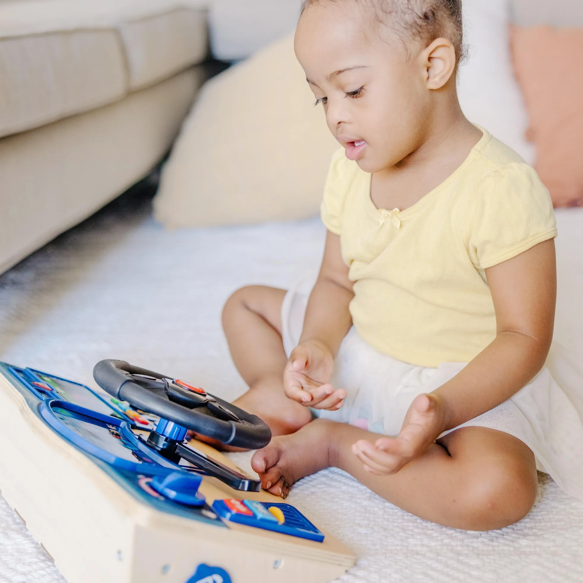 Melissa & Doug Vroom & Zoom – drewniana deska rozdzielcza Zabawa imaginacyjna 3+ Prezent dla chłopca lub dziewczynki
