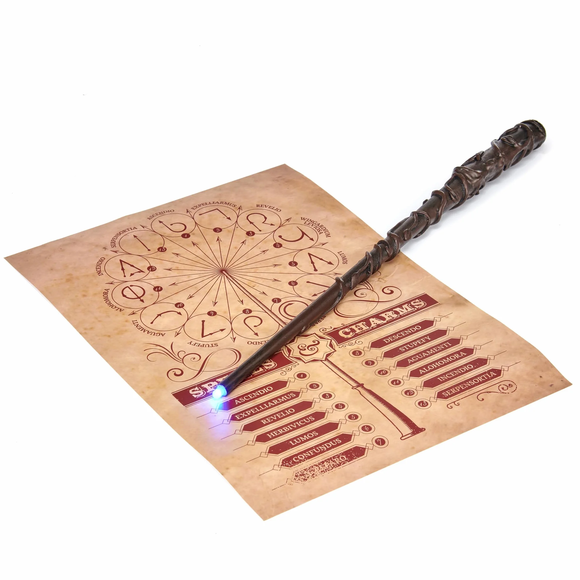 WOW! STUFF Hermiona Granger Deluxe ładowalna różdżka do malowania światłem z wielokolorową końcówką LED