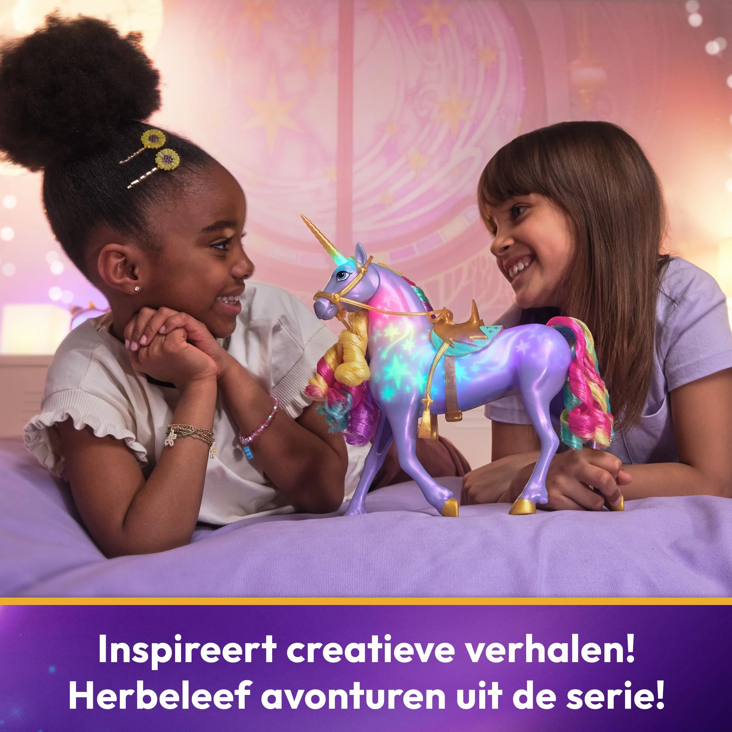 Unicorn Academy 6071157 jednorożec DollFtrRainbwLightUpWildstar, wielokolorowy