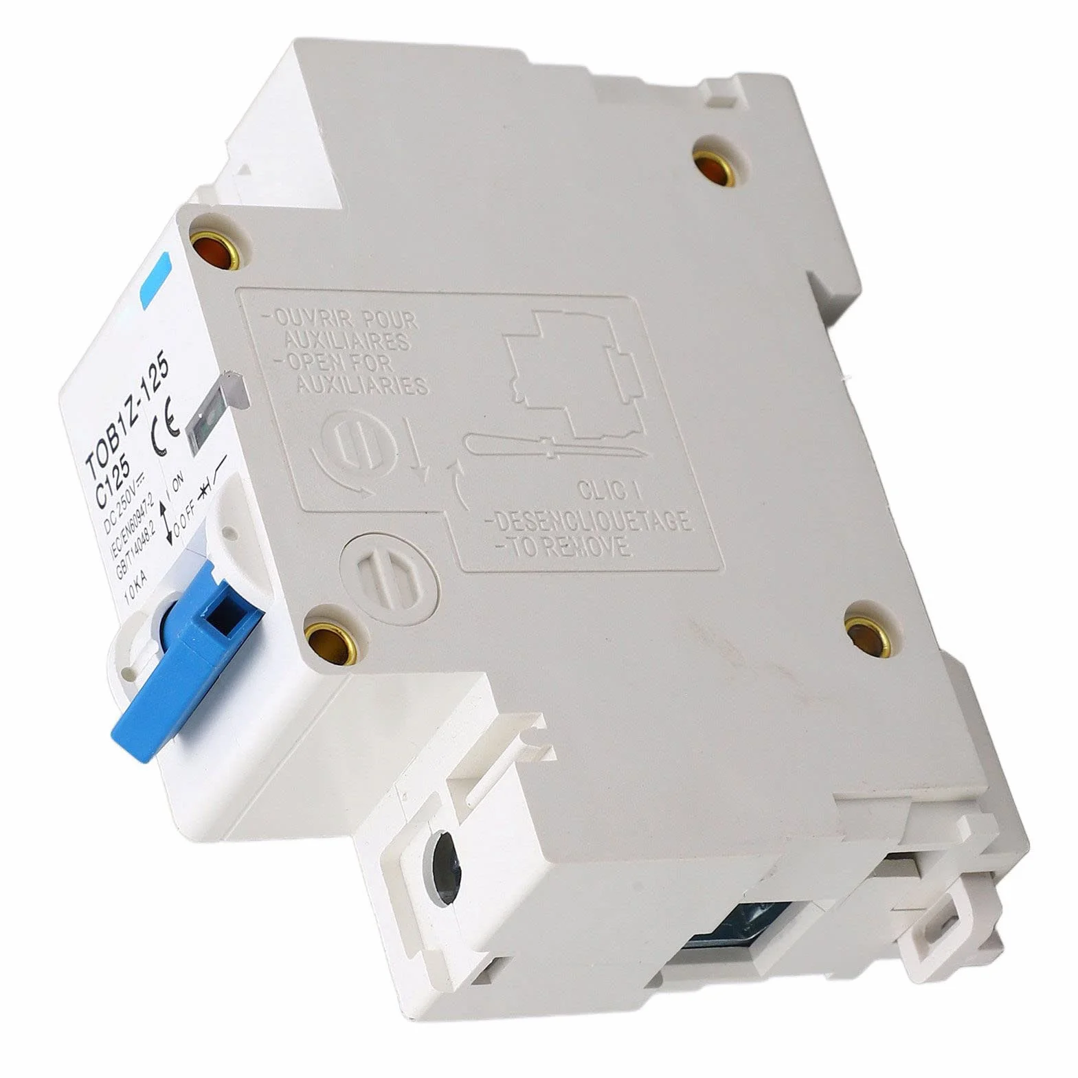 Wyłącznik, 125A TOB1Z 125 10KA Przełączanie Pojemność 250V DC Sekcja 1P dla systemu fotowoltaicznego