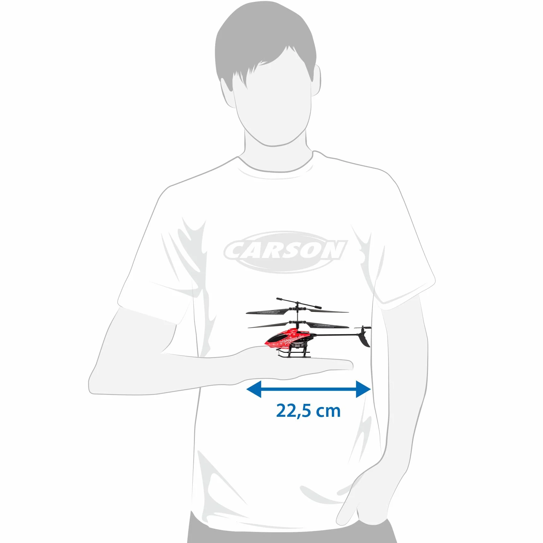 Carson 500507199 Starter Tyrann 230 IR 2CH 100% RTF czerwony – helikopter, dla początkujących, RC Heli, zdalnie sterowana zabawka