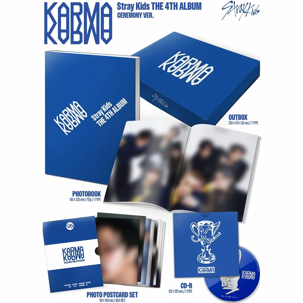 STRAY KIDS KARMA [HOORAY VER.] 4. Album + Pre-order Gift & 3 extra Photocards Set