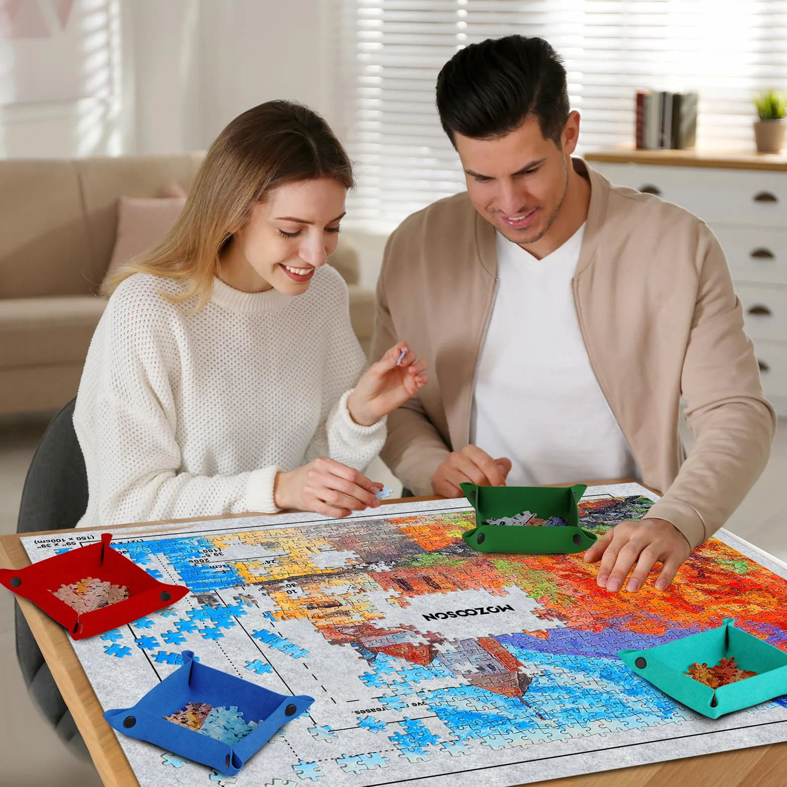 Mata do puzzli 3000 elementów filcowa przenośna MOZOOSON