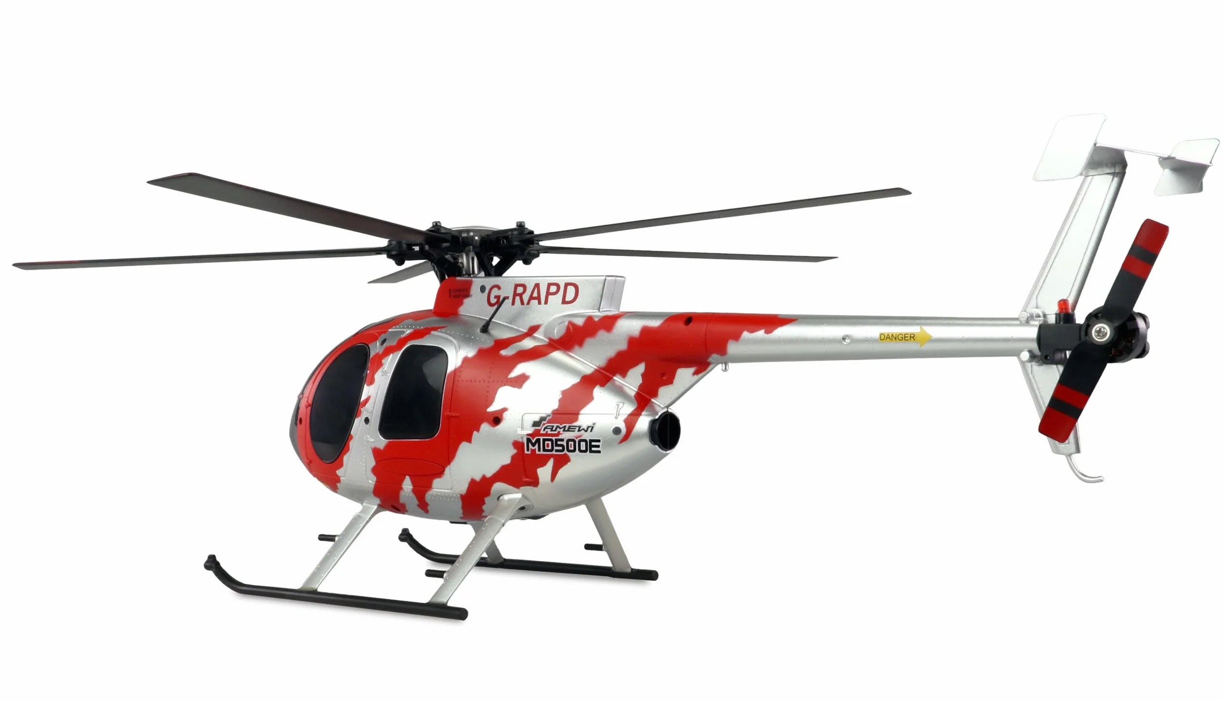 Amewi 25334 AFX MD500E Zivil Brushless 4-kanałowy helikopter 325 mm 6G RTF czerwony/srebrny