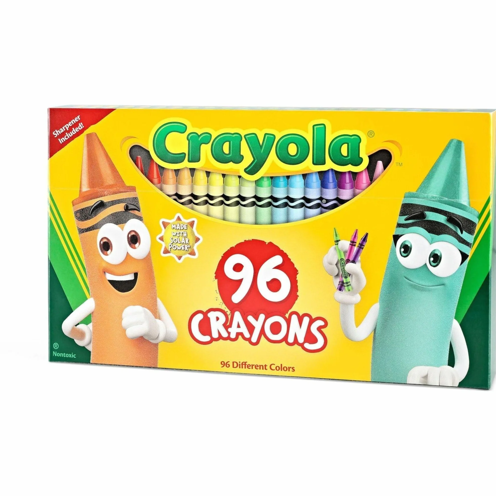 CRAYOLA 96CT CRAYONS HINGED TOP BOX