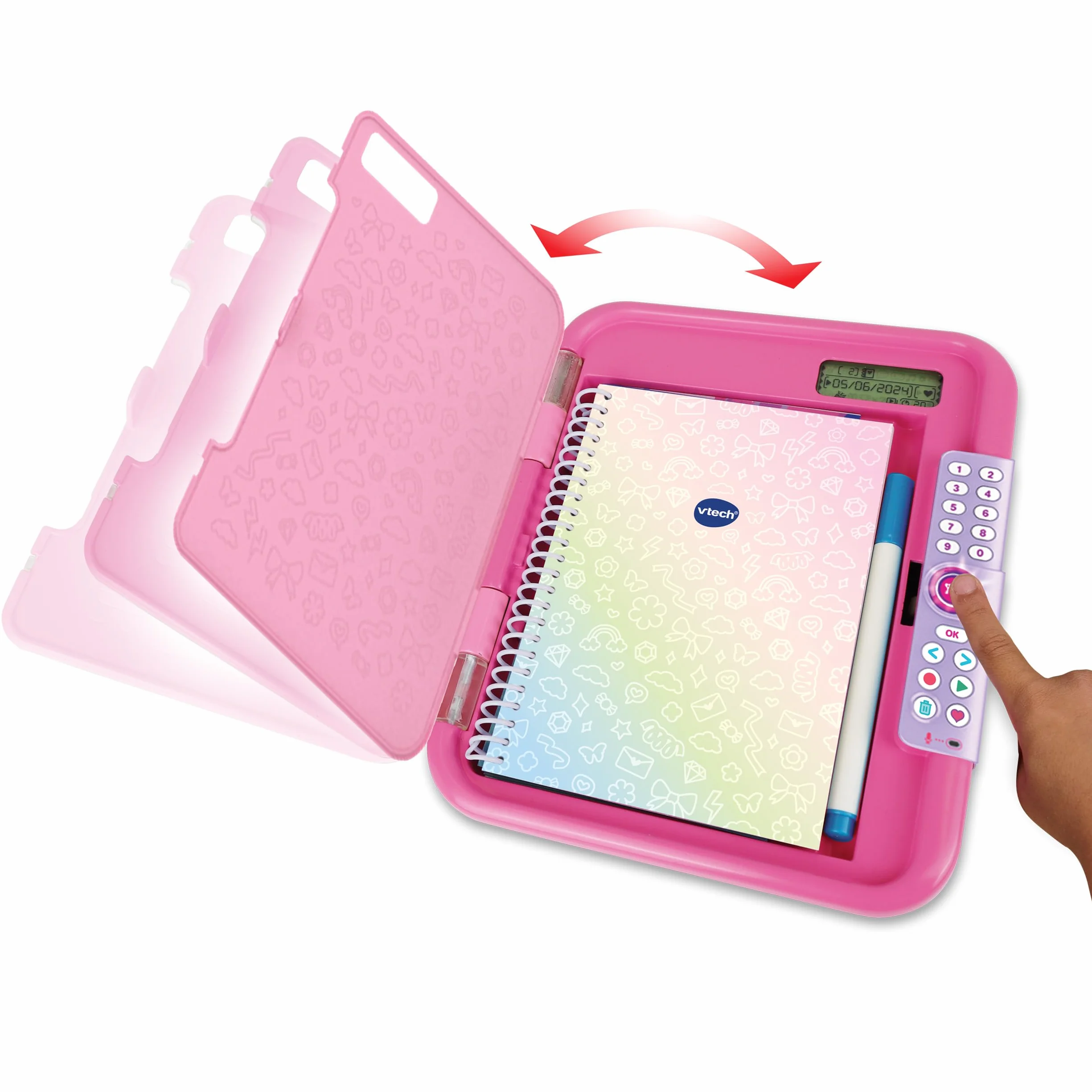 Vtech KidiSecrets Magic Voice 365 – dziennik 2 w 1 do nagrywania głosu, kreatywnych gier i osobistych wspomnień – dla dzieci w wieku 6-12 lat