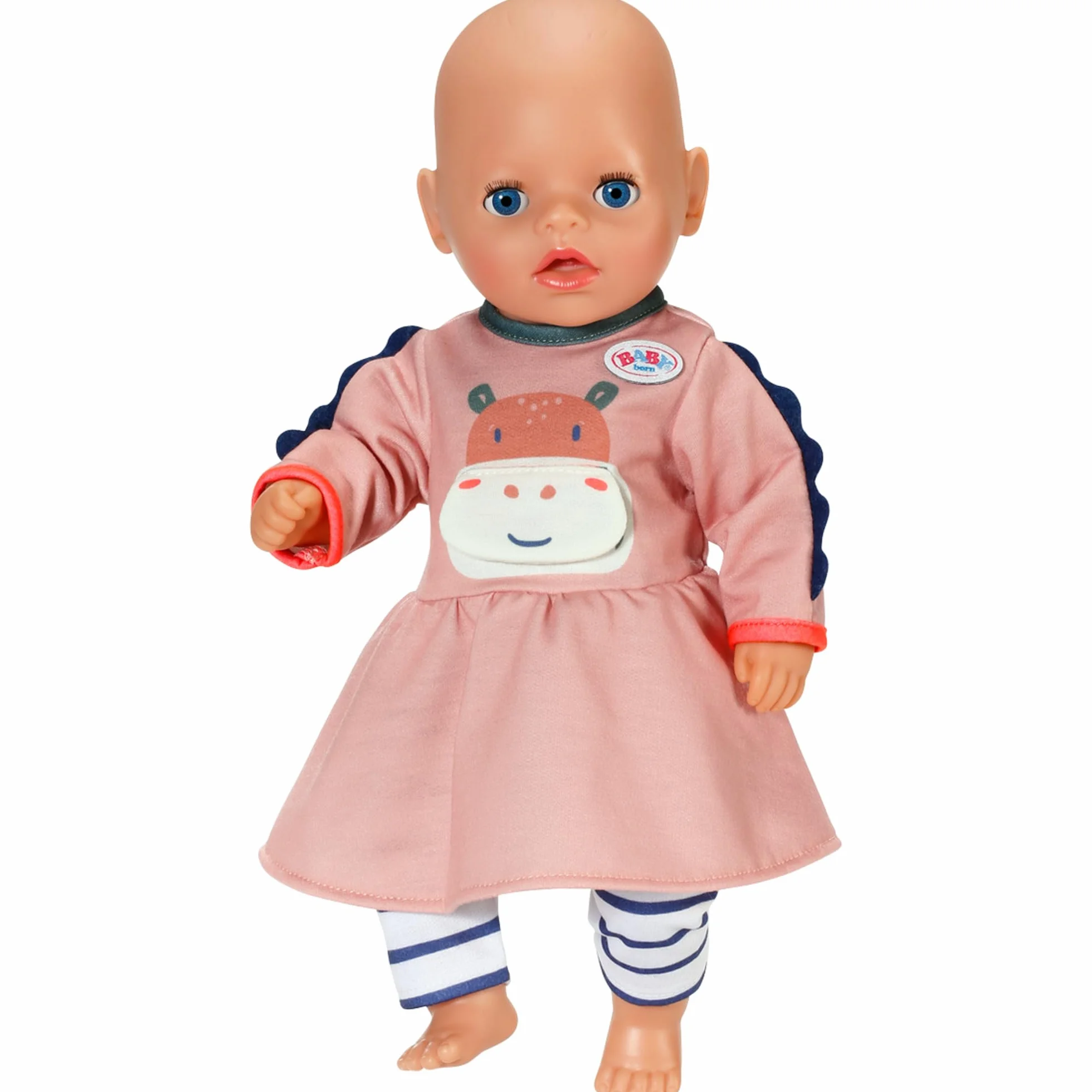 BABY born Sukienka z motywem dżungli, długie rękawy i legginsy w paski dla lalek 36 cm, 838129 Zapf Creation