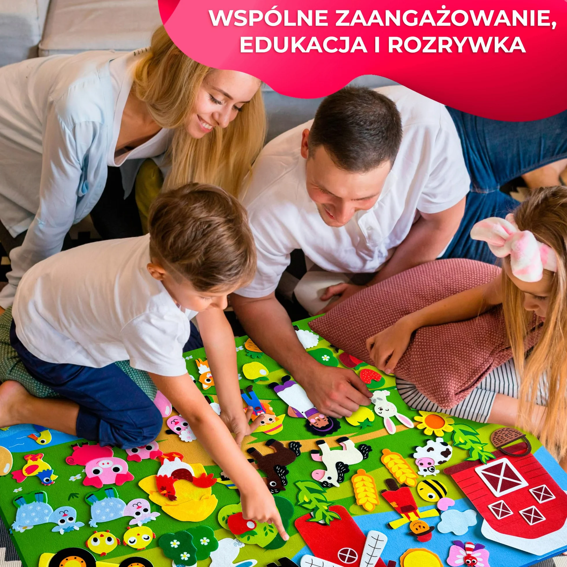 QUOKKA Farm Felt Board Dla Dzieci W Wieku 3-5 Lat – Zabawy Edukacyjne Dla Przedszkolaków W Wieku 2-4 Lat – Edukacyjne Zabawki Flanelowe Dla Maluchów