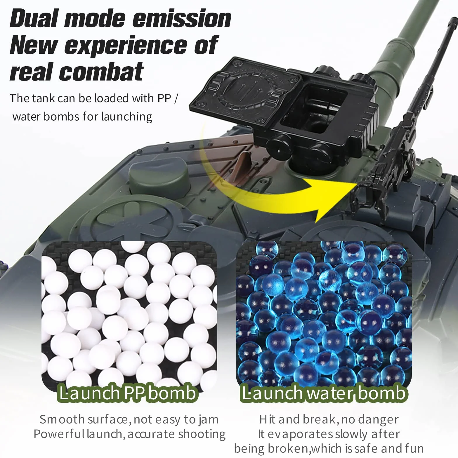 s-idee® RC czołg S822 German Leopard wojskowy kamuflaż zielony 1:18 2,4 GHz Battle Tank z funkcją strzału
