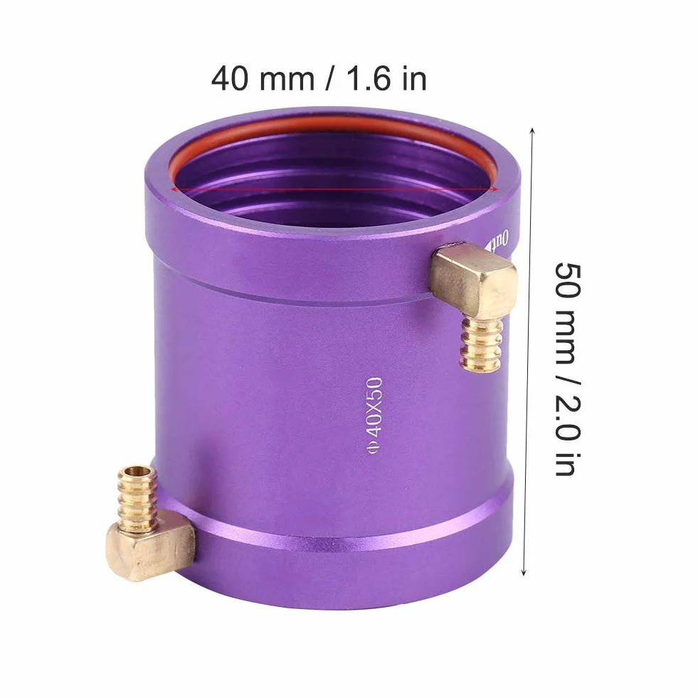 RC metalowa kurtka chłodząca wodę, 40 mm rozpraszanie ciepła woda chłodzenie M5 kurtka RC łódź chłodzona wodą adapter gwintowany zestaw akcesoriów do silnika łodzi 4074 4082 RC, fioletowa