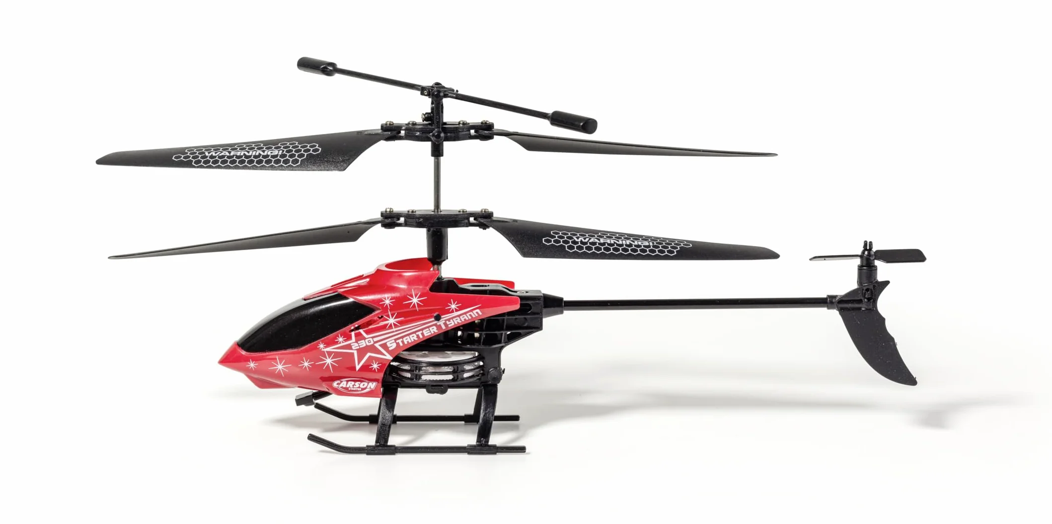 Carson 500507199 Starter Tyrann 230 IR 2CH 100% RTF czerwony – helikopter, dla początkujących, RC Heli, zdalnie sterowana zabawka