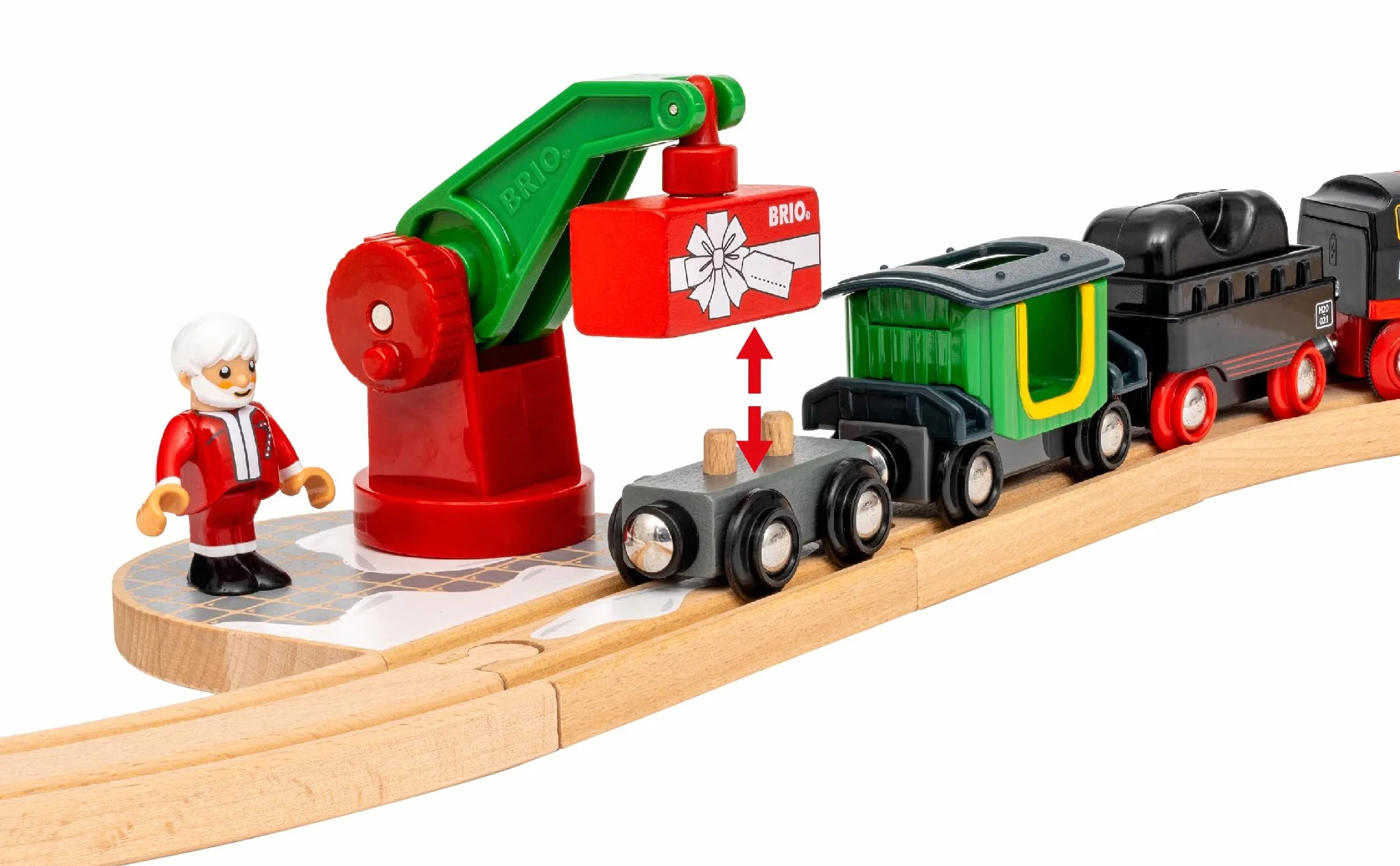 BRIO World - Batterie-Dampflok Weihnachts-Set