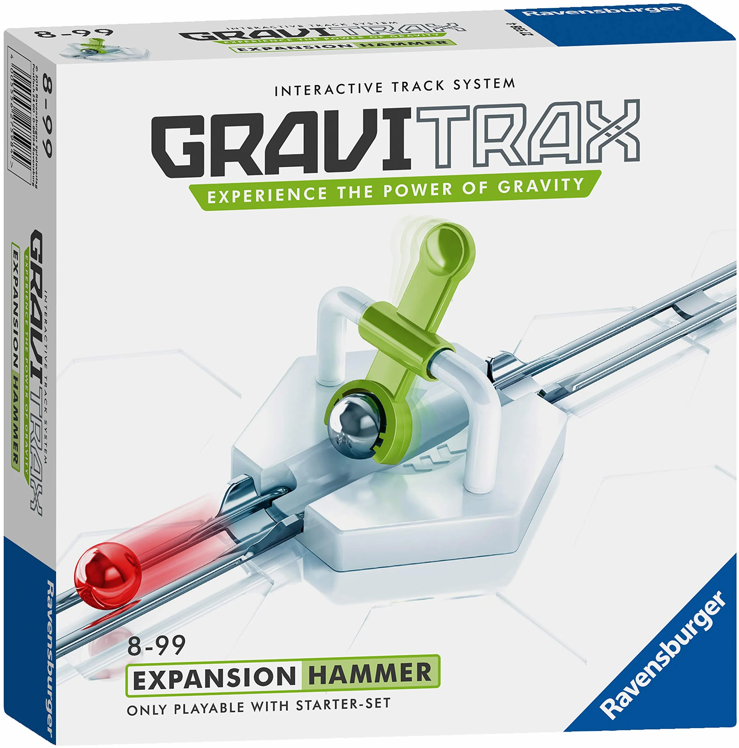 Ravensburger GraviTrax Hammer - dodaj dodatek do przedłużania marmur do biegania i budowy zabawka dla dzieci w wieku od 8 lat - STEM