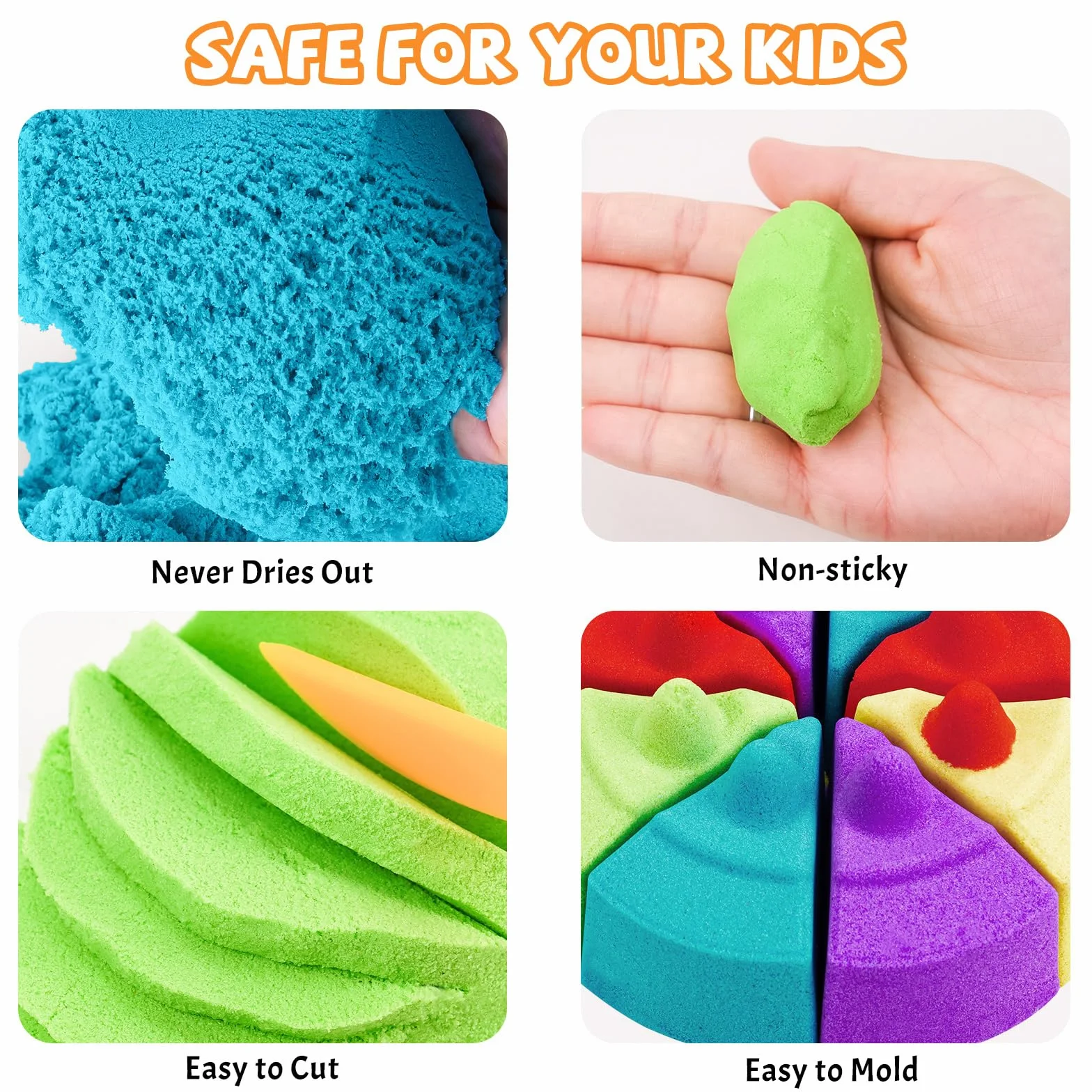 NiToy Magic Sand 5 kg zestaw 5 kolorów sensoryczna zabawka do piasku dla dzieci od 3 lat
