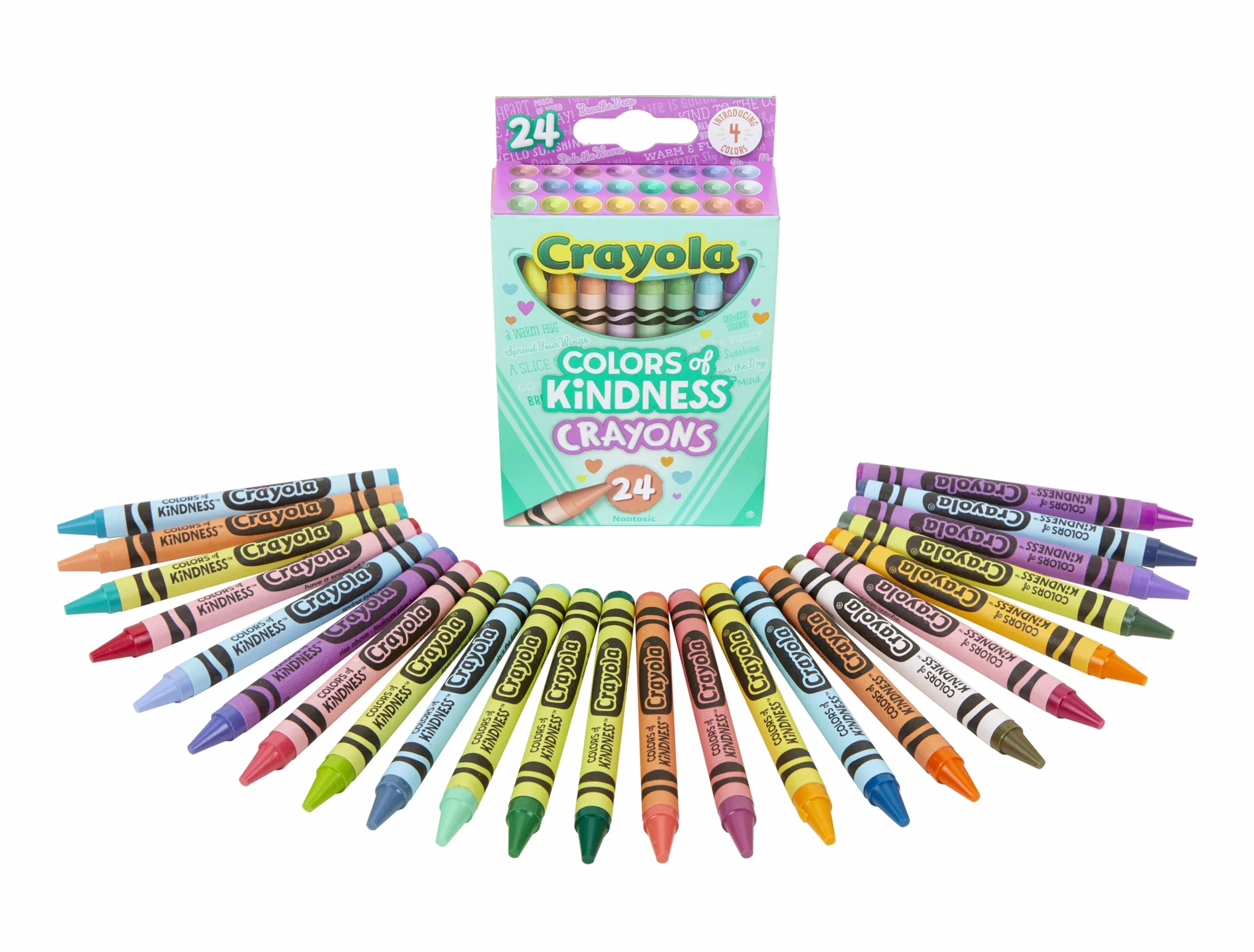 CRAYOLA Colours of Kindness kredki – różne kolory (24 sztuki) | kolory, które reprezentują dobre uczucia, idealne dla dzieci w wieku od 3 lat