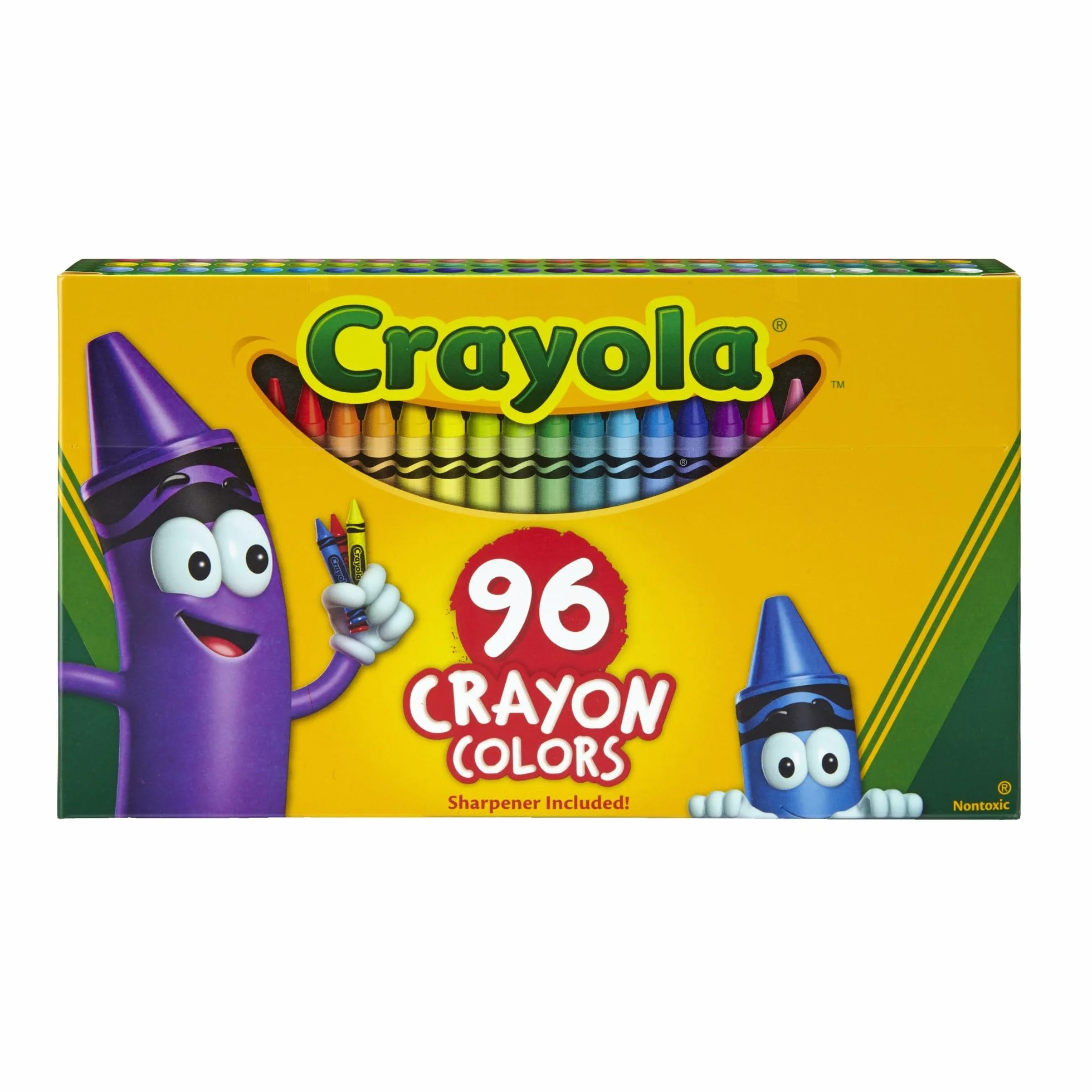 CRAYOLA 96CT CRAYONS HINGED TOP BOX