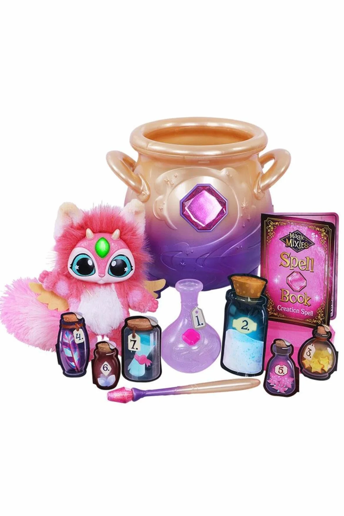 Famosa MGX00000 Magic Mixie różowa elektroniczna pluszowa zabawka, kolorowa