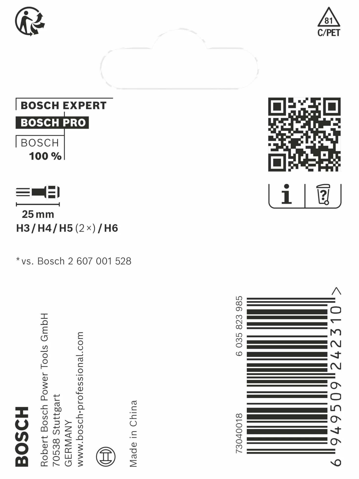 Bosch 5x Bit PRO Hex Impact (100 x 75 mm, Professional Akcesoria Śrubokręt, Śrubokręt)