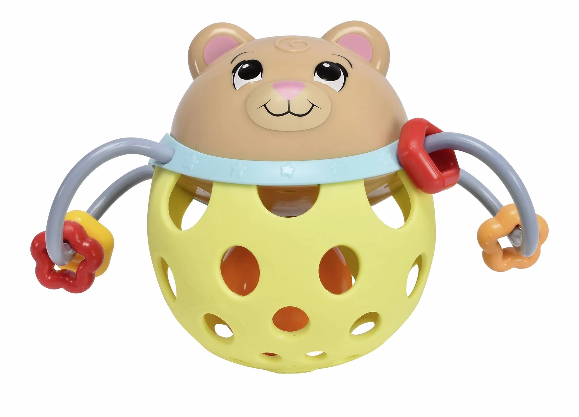Simba 104010143 ABC niedźwiedzie z grzechotką, 2-krotnie sortowane, dostawa obejmuje tylko jeden artykuł, miś i panda jako kolorowa piłka z grzechotką, 10 cm, od 3 miesięcy