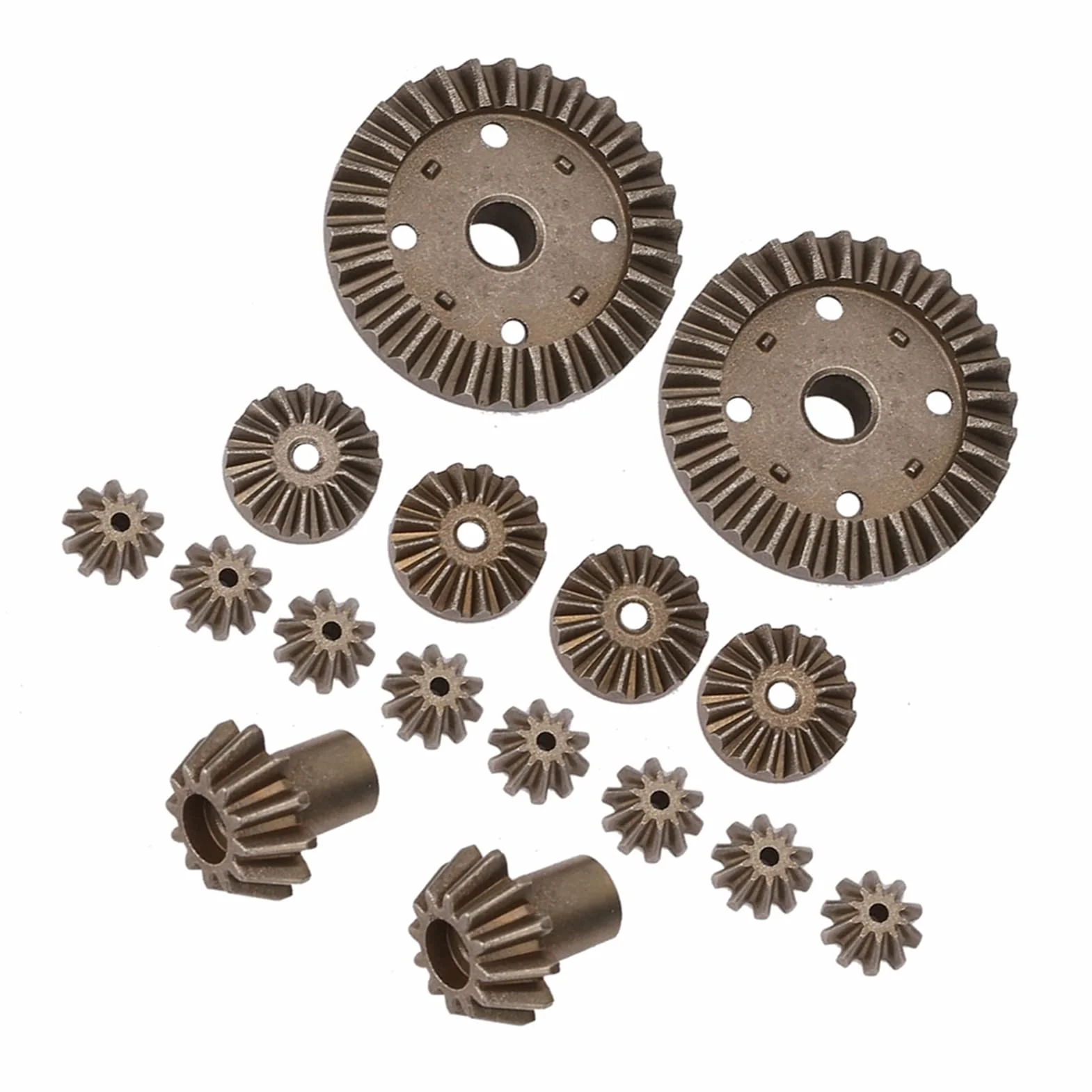 Metal Gear for WLTOYS 12428, Special Zaprojektowane, Ulepszone Części 16pcs w Celu Poprawy Wydajności Samochodu RC, Wykonane z Solidnego Metalu, Odpowiednie z 12423