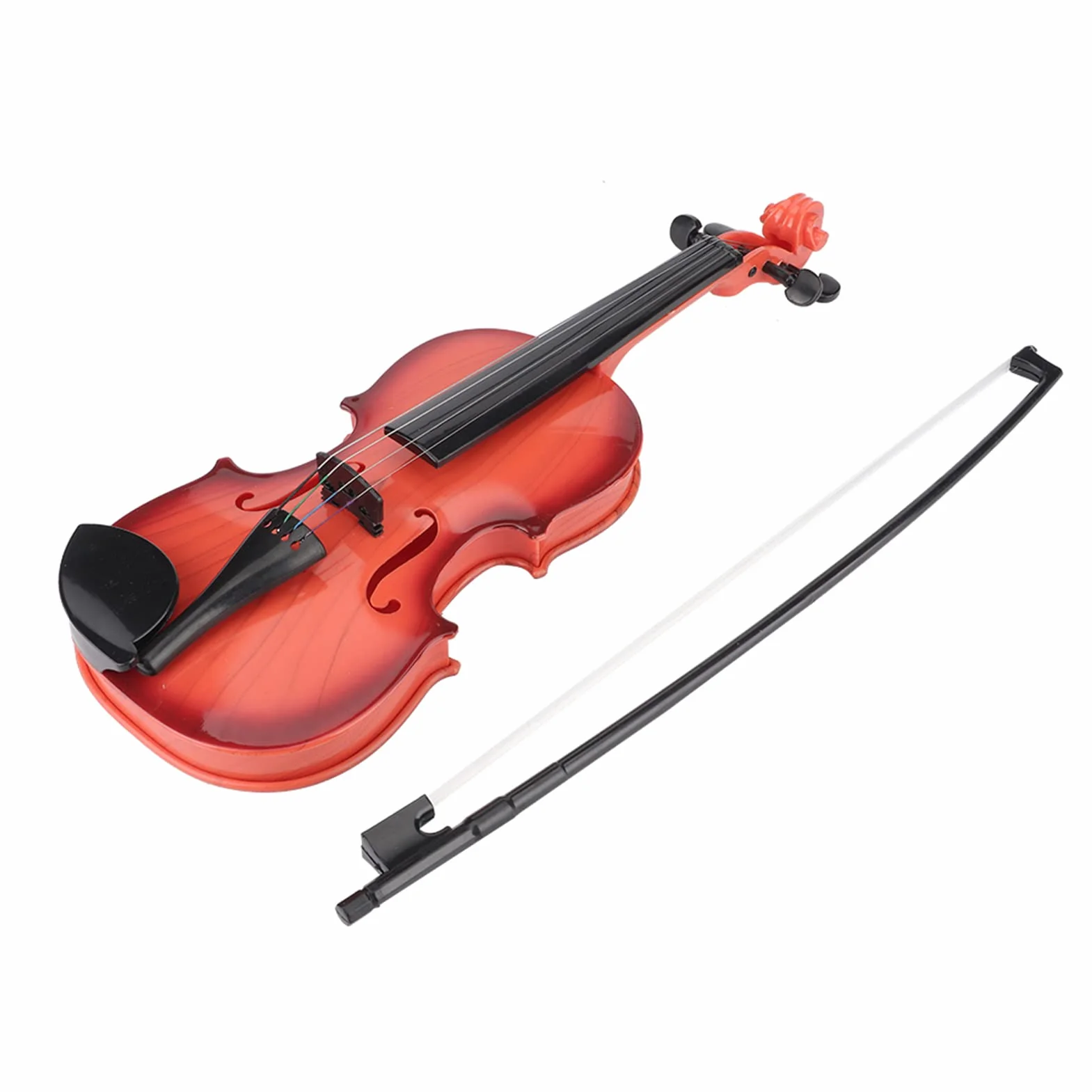 Skrzypce Zabawka Muzyczna Instrument Rozrywka dla Dzieci Symulowane Skrzypce Akustyczne Struna Muzyczna Początkujący Rozwijanie Praktyka (Jasnobrązowy)