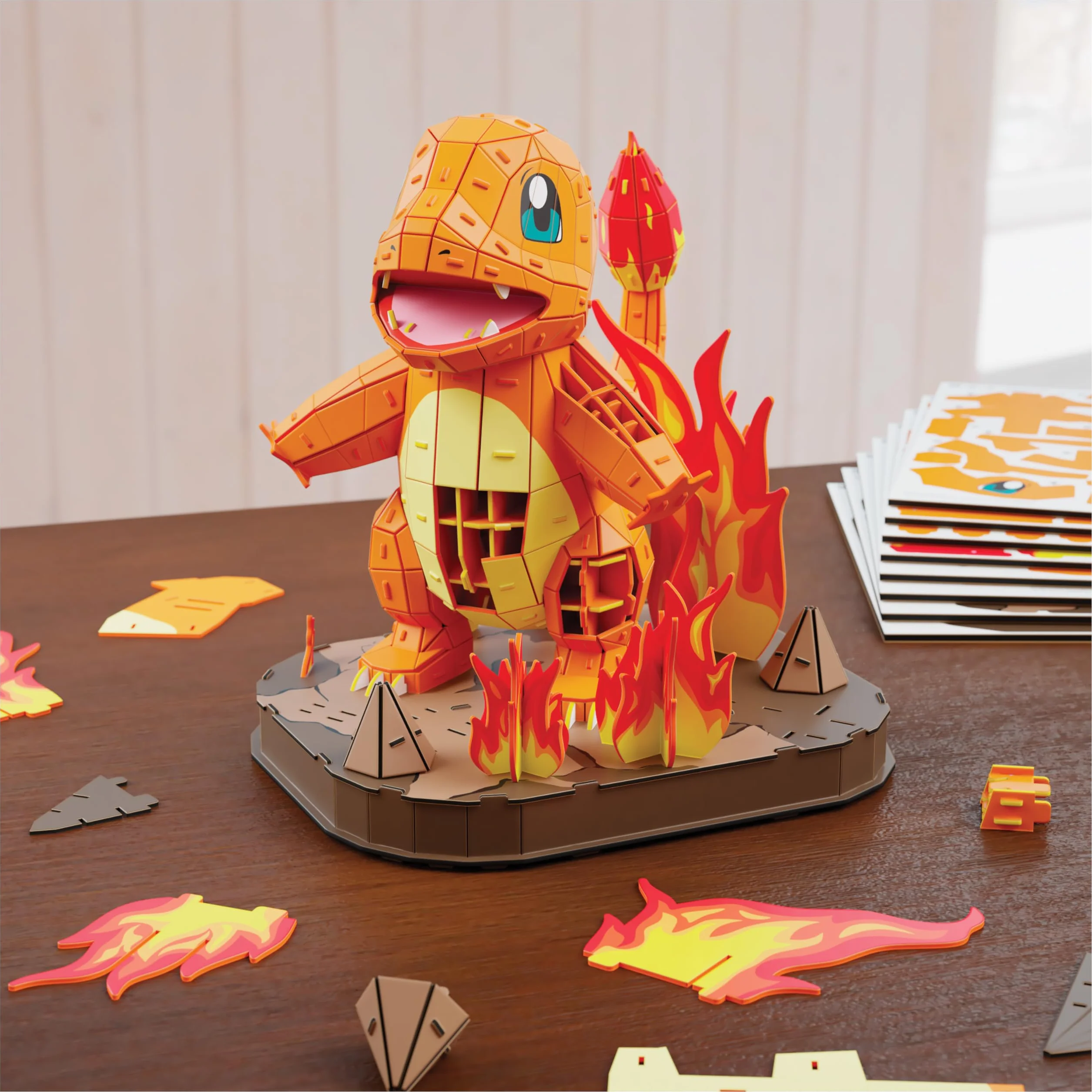 4D Build, Pokémon Charmander 3D figurka do złożenia, Figurki Pokémon do zbierania, Puzzle 3D dla dorosłych i nastolatków, 241 elementów, dla osób w wieku od 12 lat