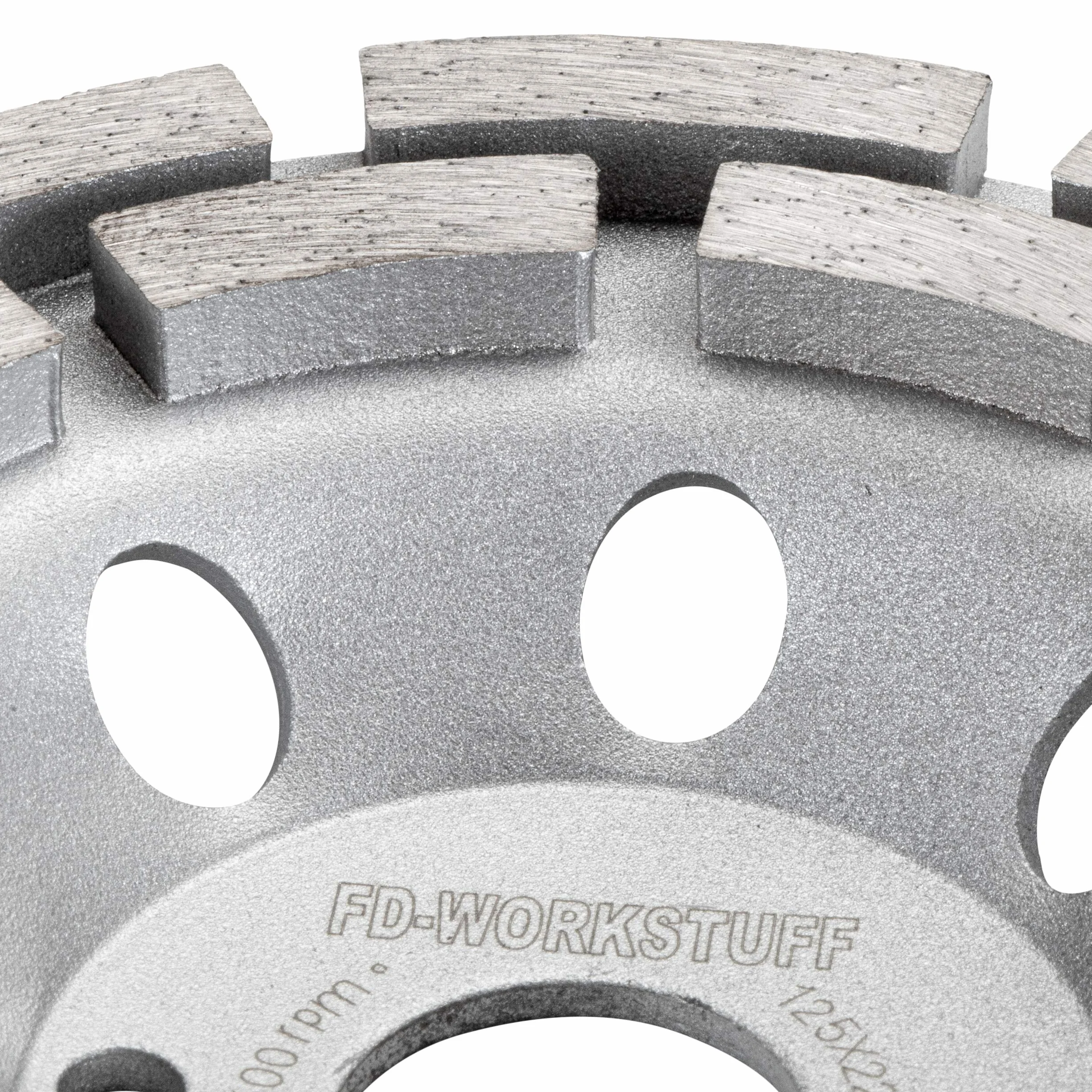 Premium diamentowa tarcza szlifierska │ 1 sztuka │ Ø 125 mm x 22,2 mm │ 2-rzędowa │ do betonu, granitu, muru, kamienia naturalnego │ kompatybilna z szlifierkami kątowymi