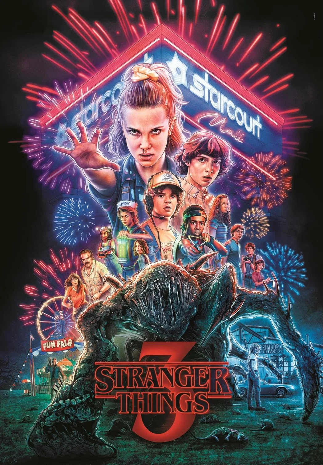 CLEMENTONIPUZZLE DLA DOROSŁYCH, PZL 1000 STRANGER THINGS S03 COMPACT BOX 2025, MADE IN ITALY, 39979