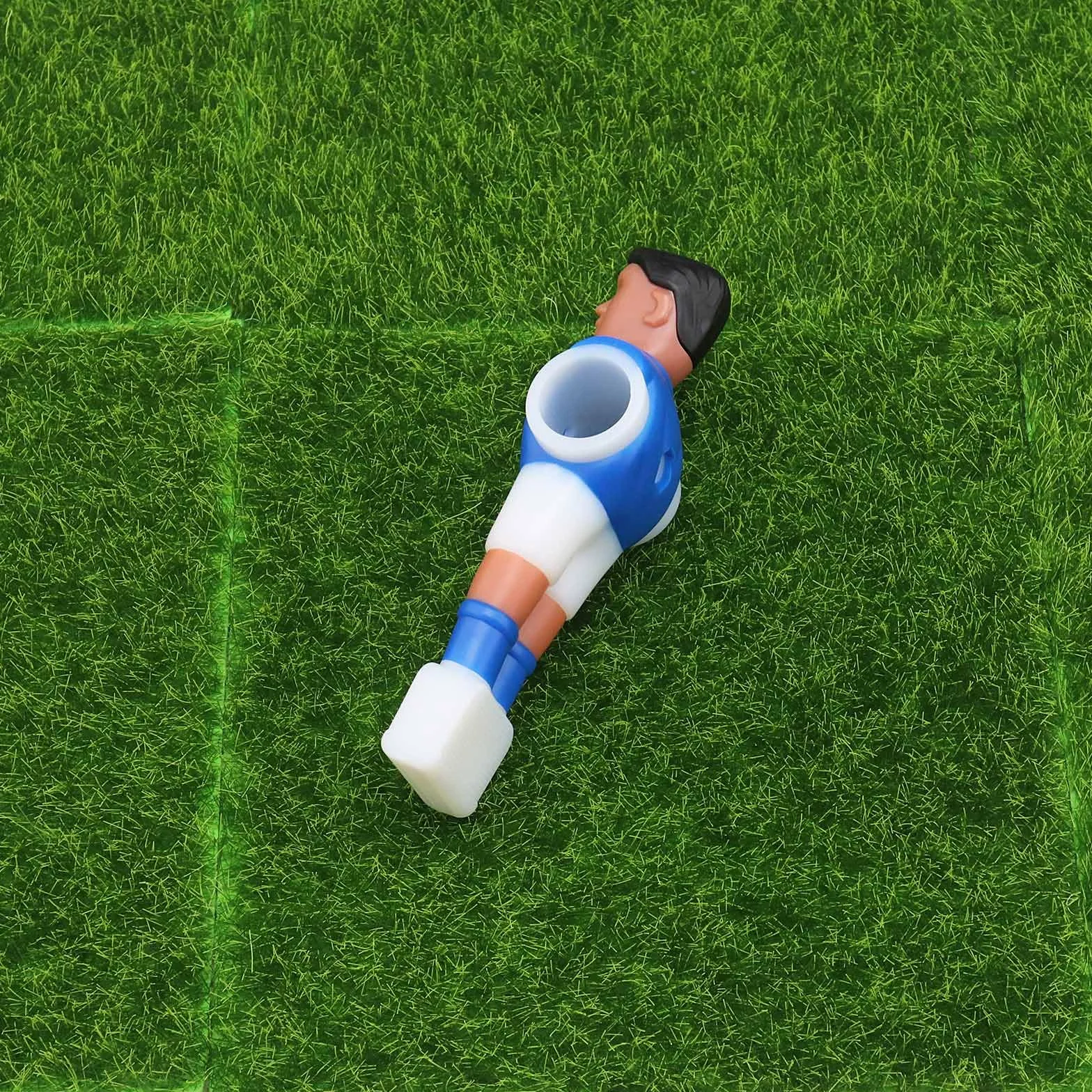 Piłkarzyki 22 szt. plastikowe do prętów 15,9 mm żółty niebieski