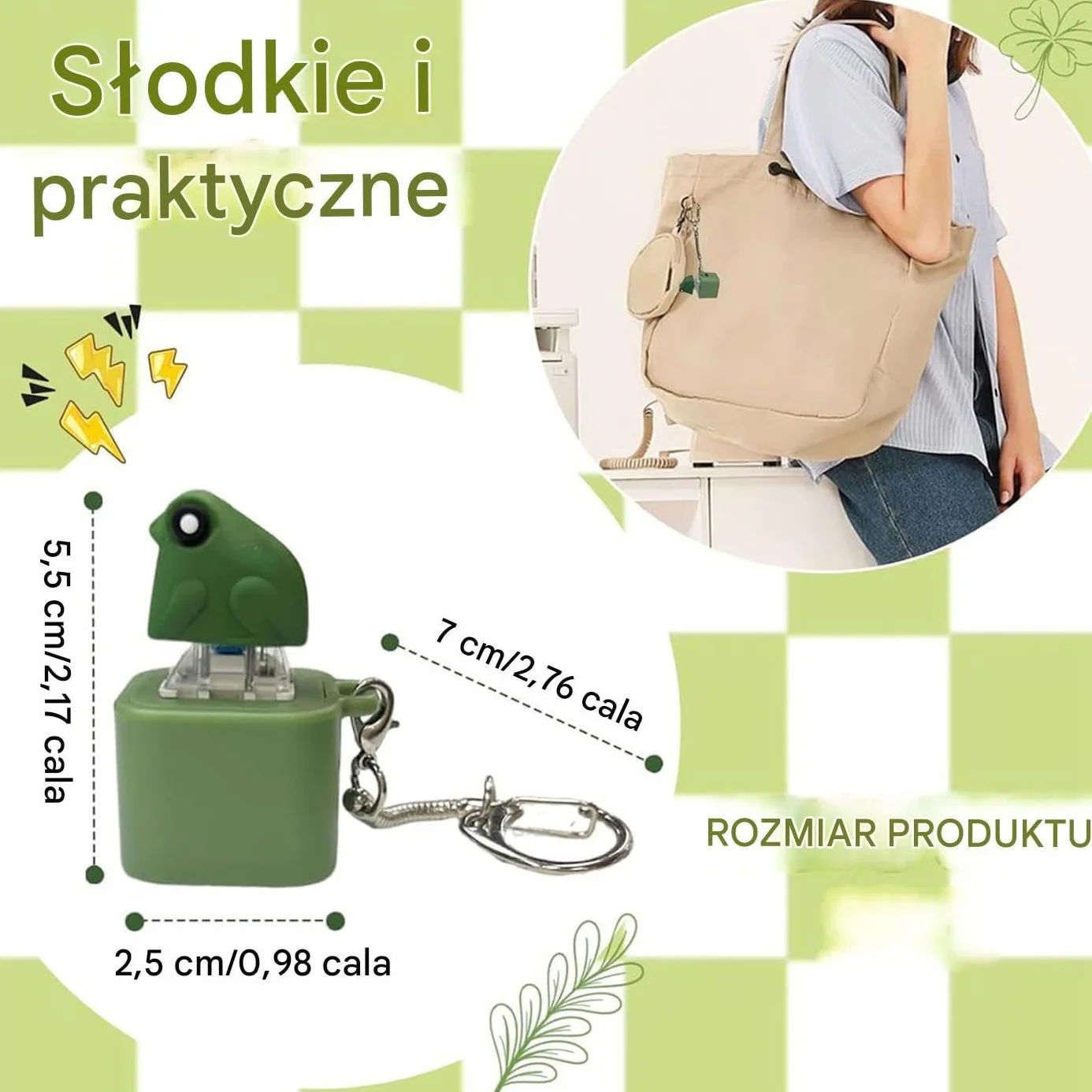 Antystresowa Zabawka Klikająca Brelok Klawiatura Świecący Dźwiękowy Żaba Redukująca Stres