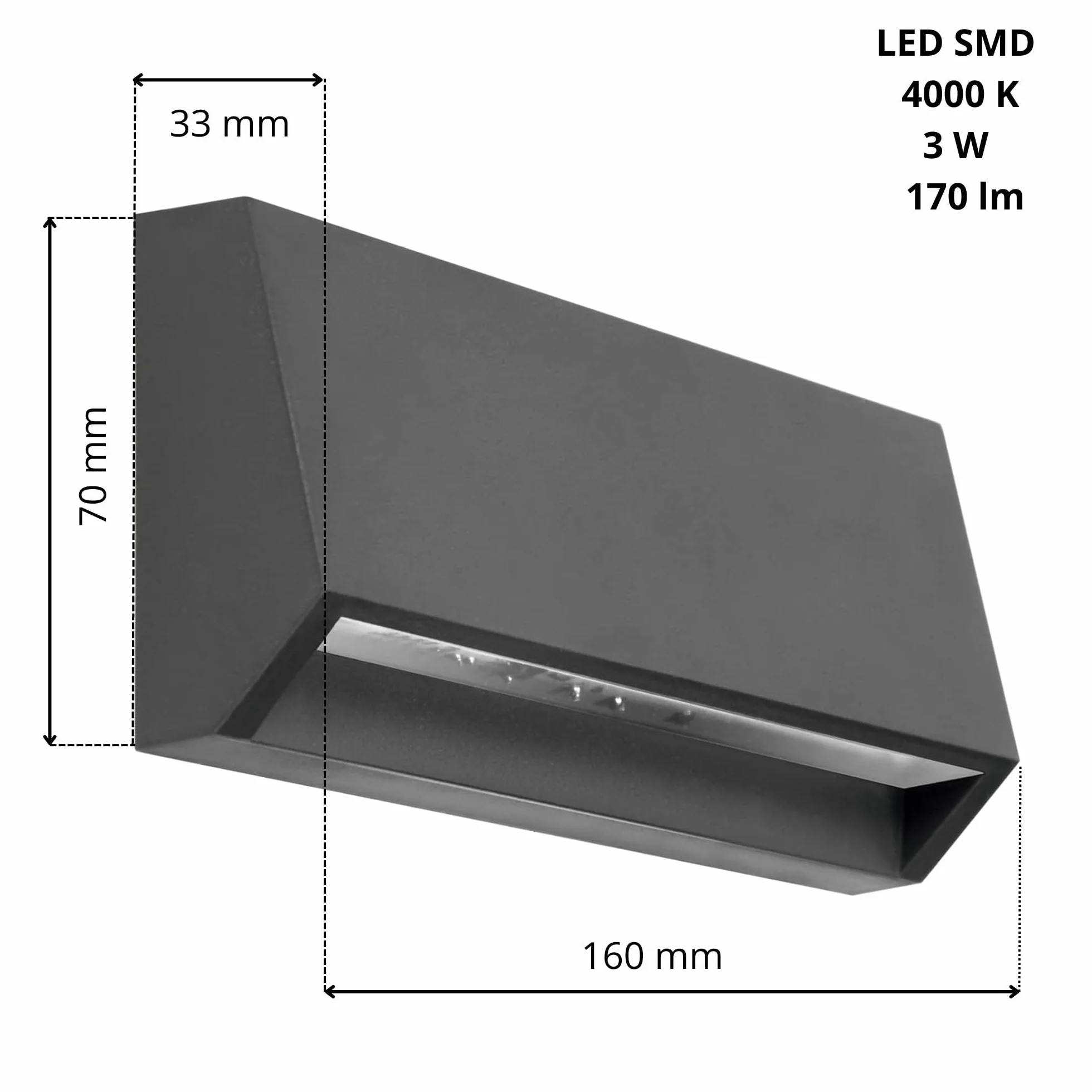 ADVITI ENYE LED Oprawa Elewacyjna IP65 4000K (3)