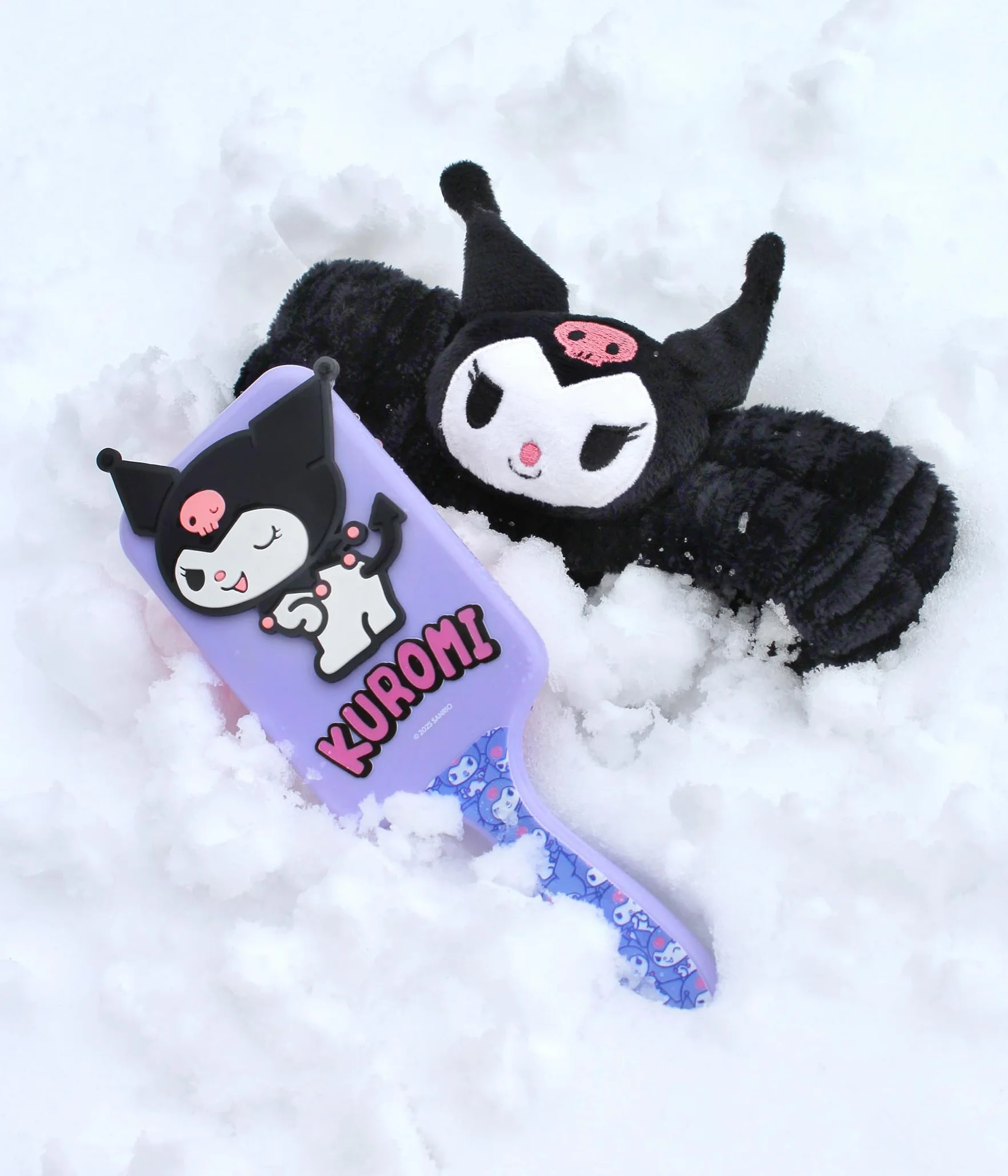Joy Toy - Kuromi zestaw szczotka i pluszowa opaska na włosy - w opakowaniu prezentowym