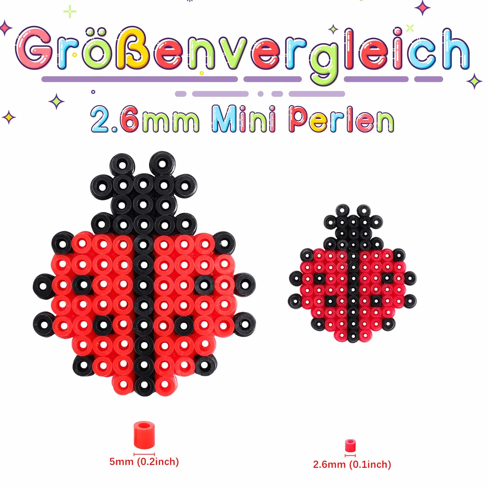 LIHAO zestaw 24000 koralików do prasowania 2,6 mm 48 kolorów