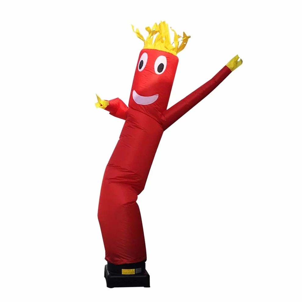 Nadmuchiwana rurka Man Sky Puppet Dancer - zabawny zwariowany machający nadmuchiwany facet na reklamę festiwalową (bez dmuchawy) (czerwony, 3 m)