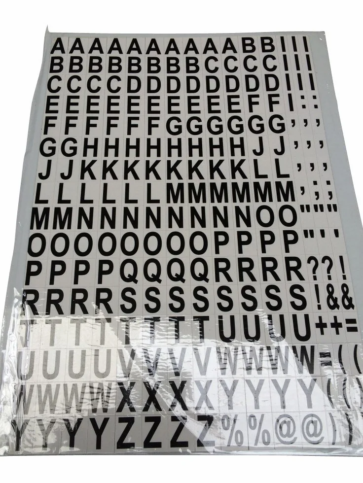 Litery magnetyczne, oznaczenie łożyska, wysokość 43 mm - alfabet magnetyczny (A - Z) z wieloma znakami specjalnymi, kolor: biały