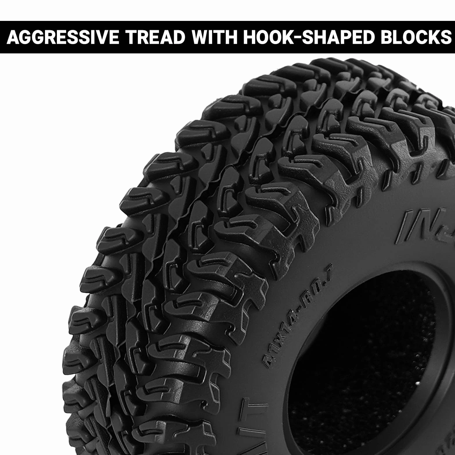 INJORA 41 * 14 mm 0,7" MAVERIX M/T opony do 1/30 Axial SCX30 (T7028)