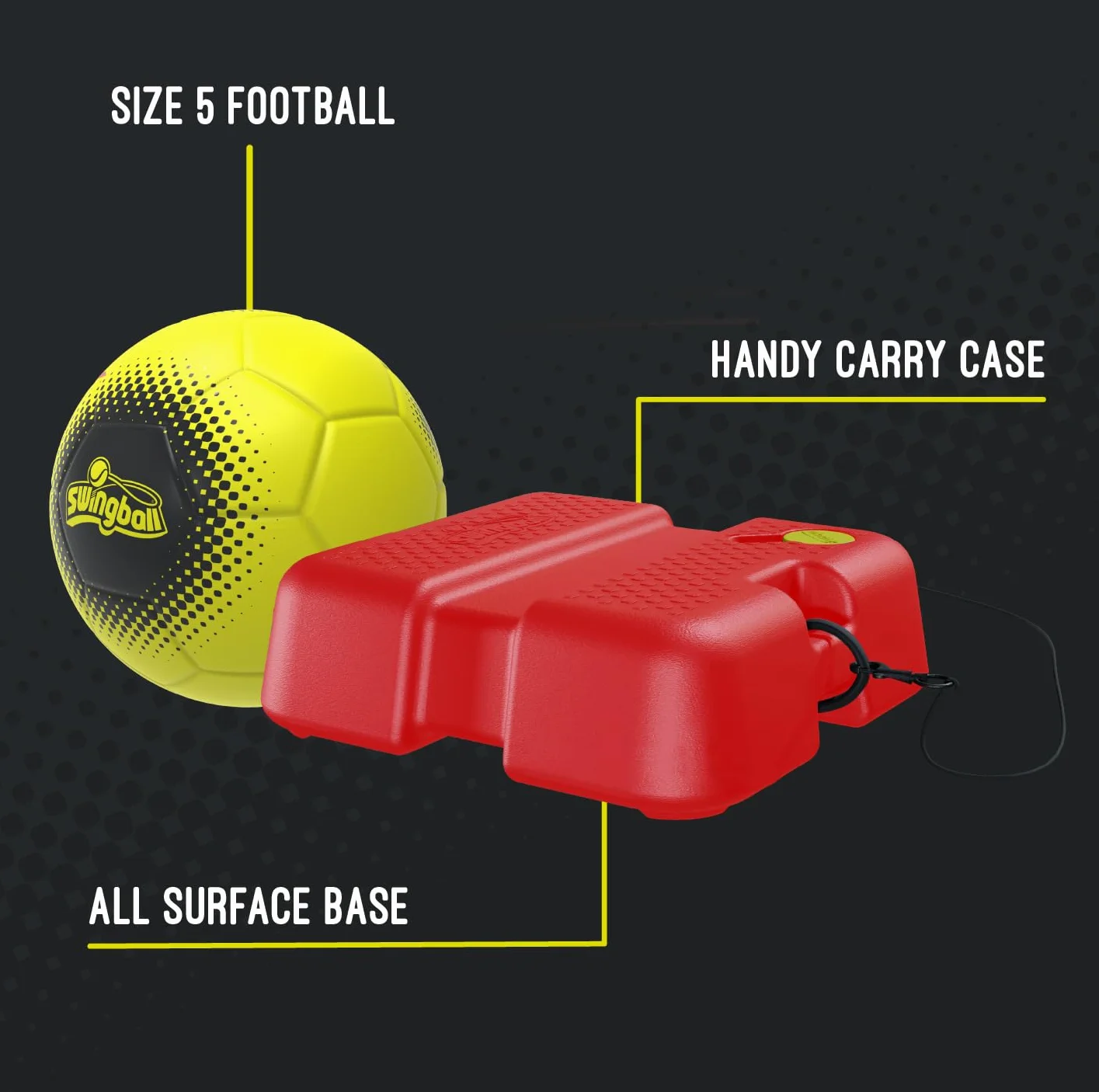 Swingball Reflex piłka nożna piłka nożna pomoc treningowa, zajęcia na świeżym powietrzu, gry w ogrodzie, trening piłki nożnej, mecz piłki nożnej, piłka nożna, piłka nożna, piłka nożna, odpowiednia dla
