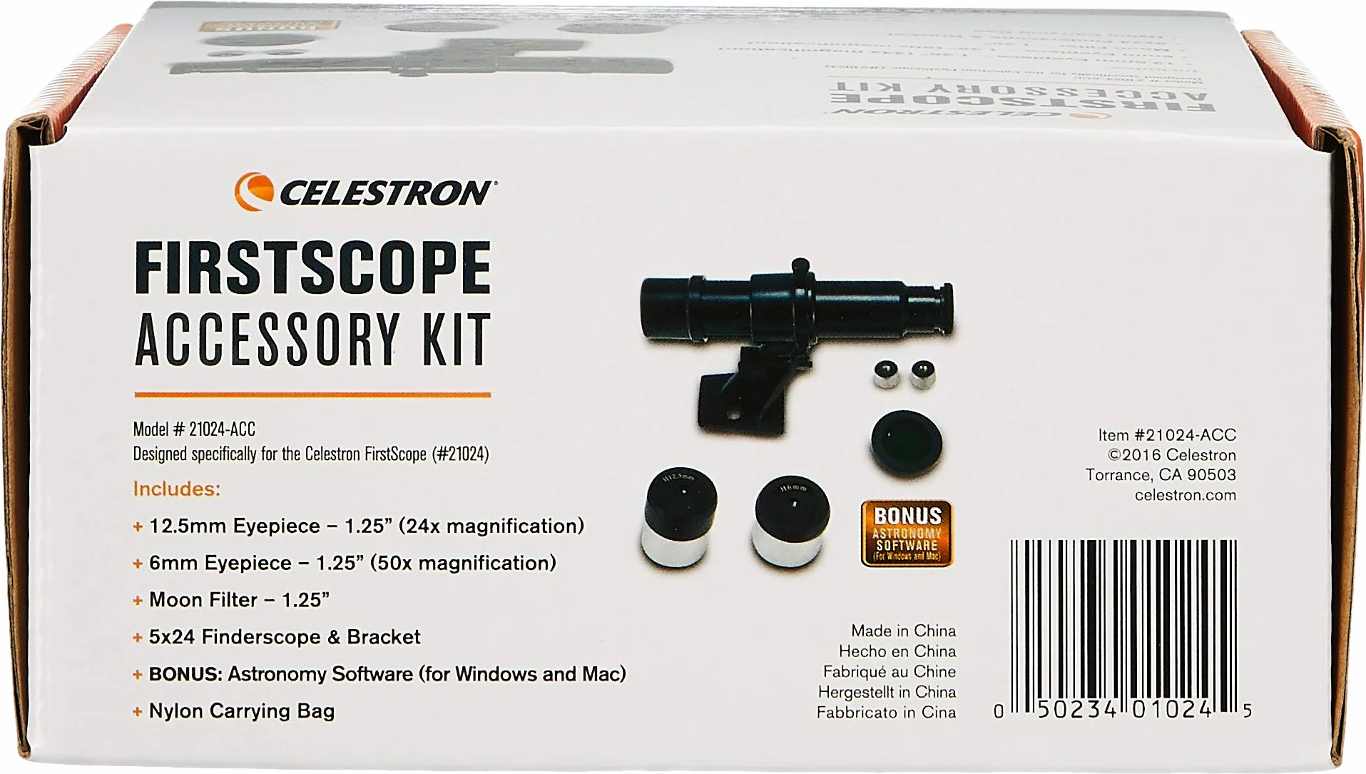 Celestron 21024-ACC FirstScope Accessory Kit, 6 piece, Black