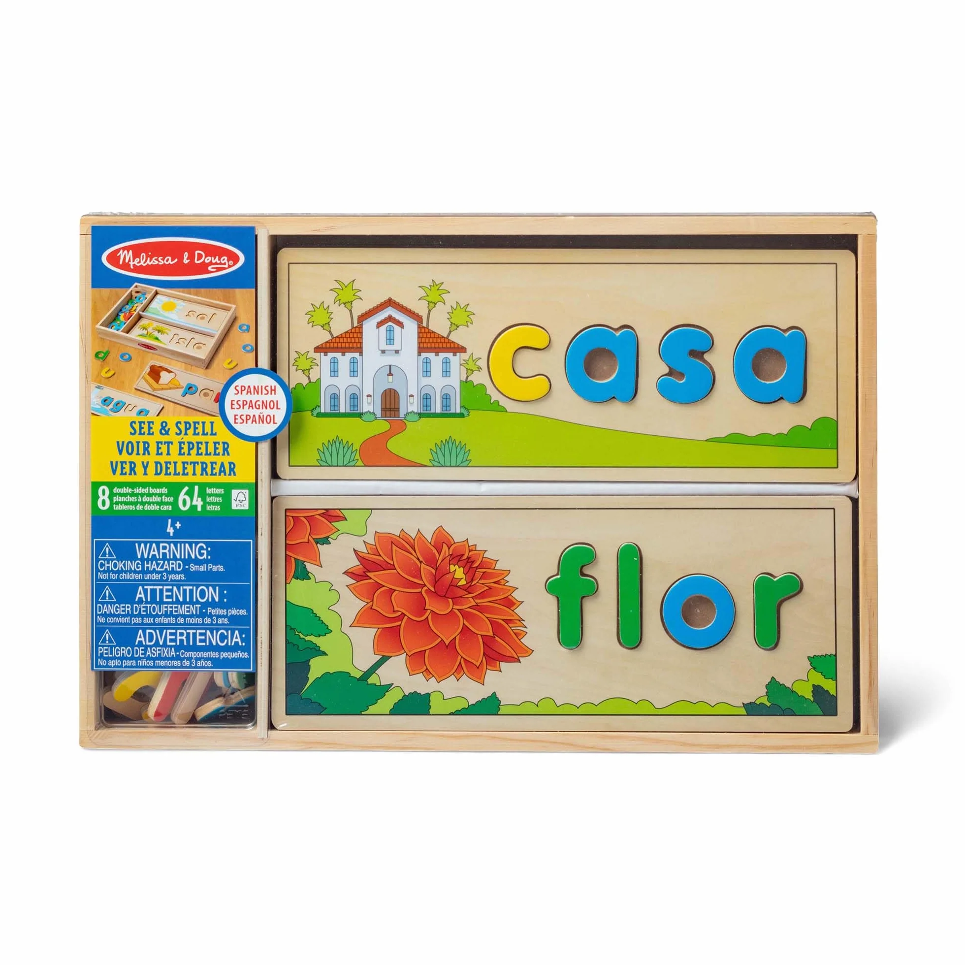 Melissa & Doug Edukacyjna zabawka do nauki języka Patrz i literuj w jęz. hiszpańskim