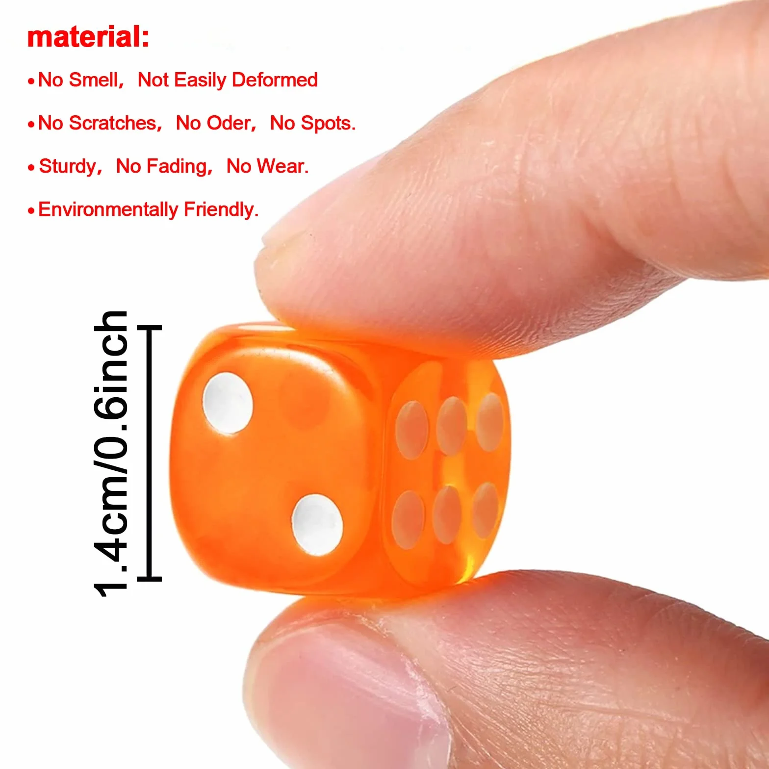 100 sztuk sześciostronnych kostek, D6 Dice, 10 kolorów, 14 mm, akrylowe, okrągłe kostki narożne, zestaw do tenisa, farkle, Yahtzee, Bunco lub matematyki edukacyjnej