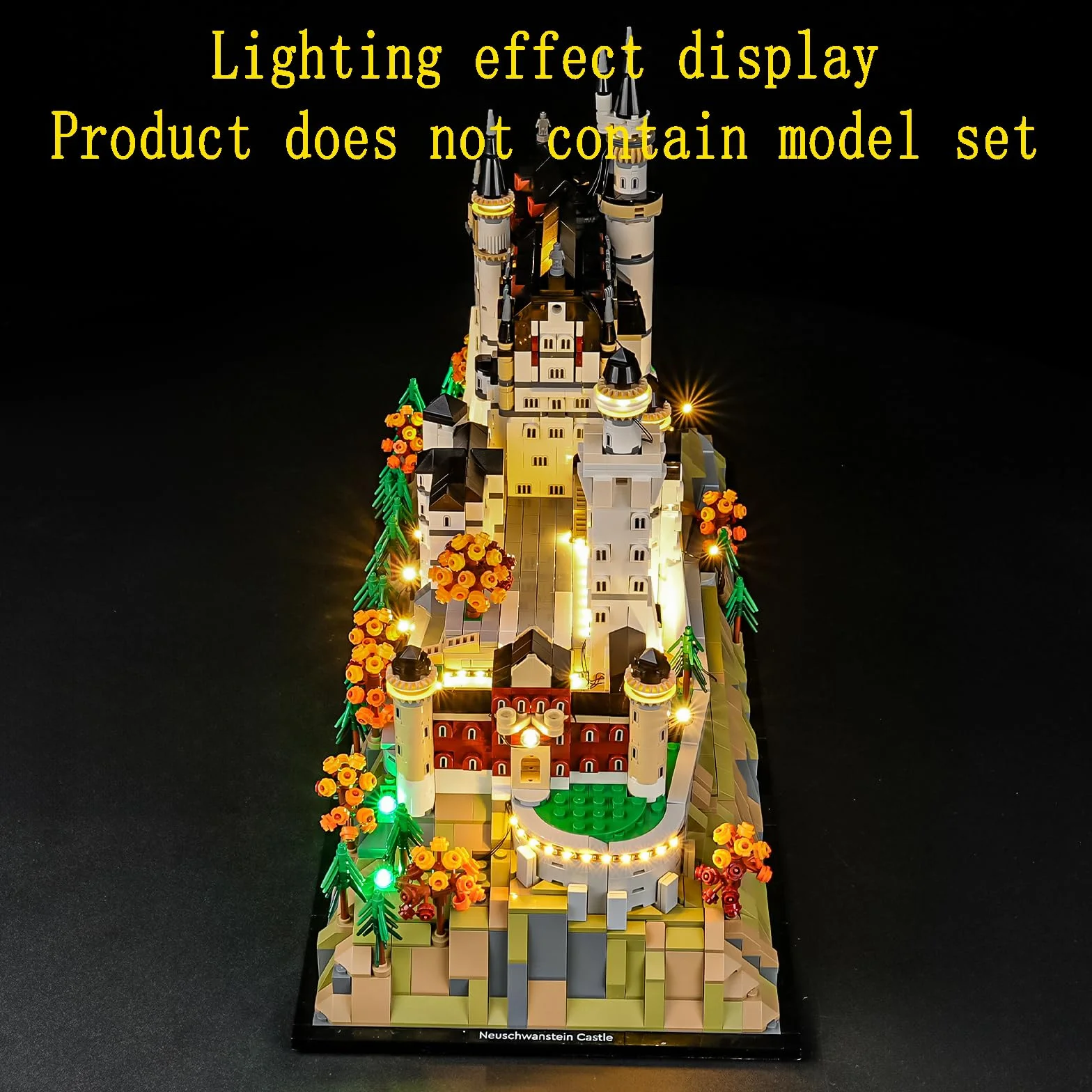 GEAMENT Oświetlenie LED Kompatybilne z LEGO Zamek Neuschwanstein (Castle) Architecture 21063 Model do Składania Klocków (Zestaw Modeli Niezawarty)