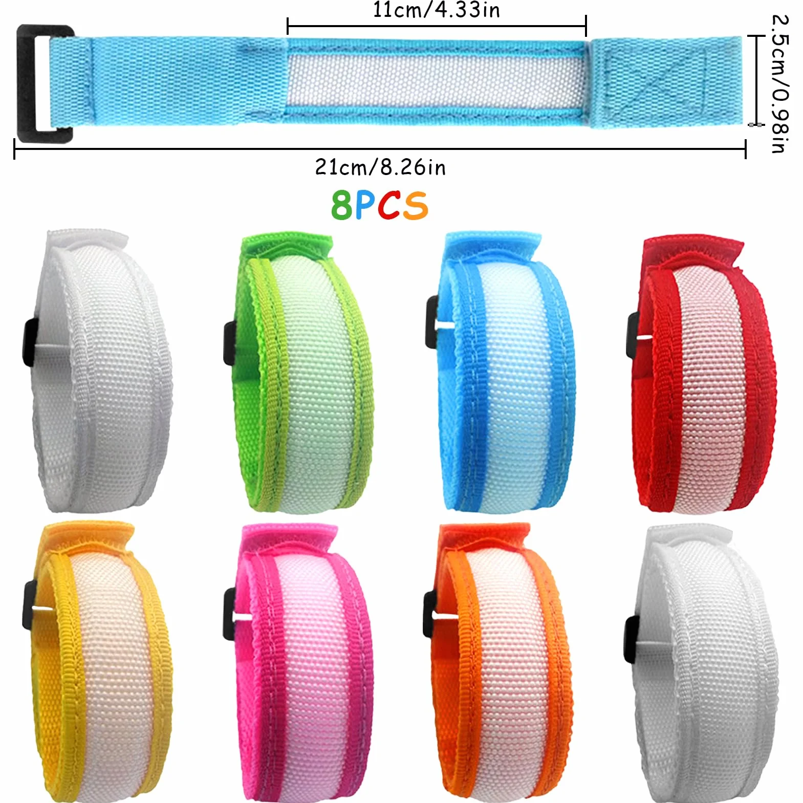 Świecące bransoletki dla dzieci, 8 sztuk migających bransoletek LED, ciemne akcesoria imprezowe, świecąca zabawka LED, bransoletki świecące w ciemnej imprezie, upominek na urodziny dziecka