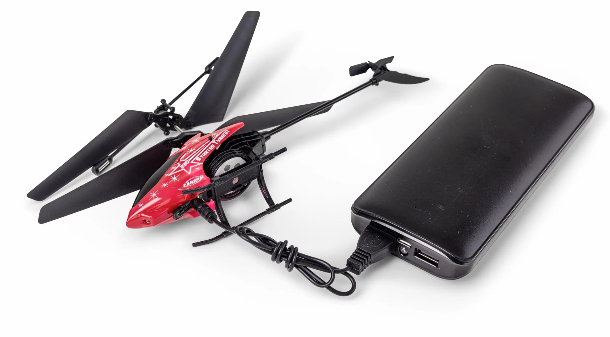 Carson 500507199 Starter Tyrann 230 IR 2CH 100% RTF czerwony – helikopter, dla początkujących, RC Heli, zdalnie sterowana zabawka