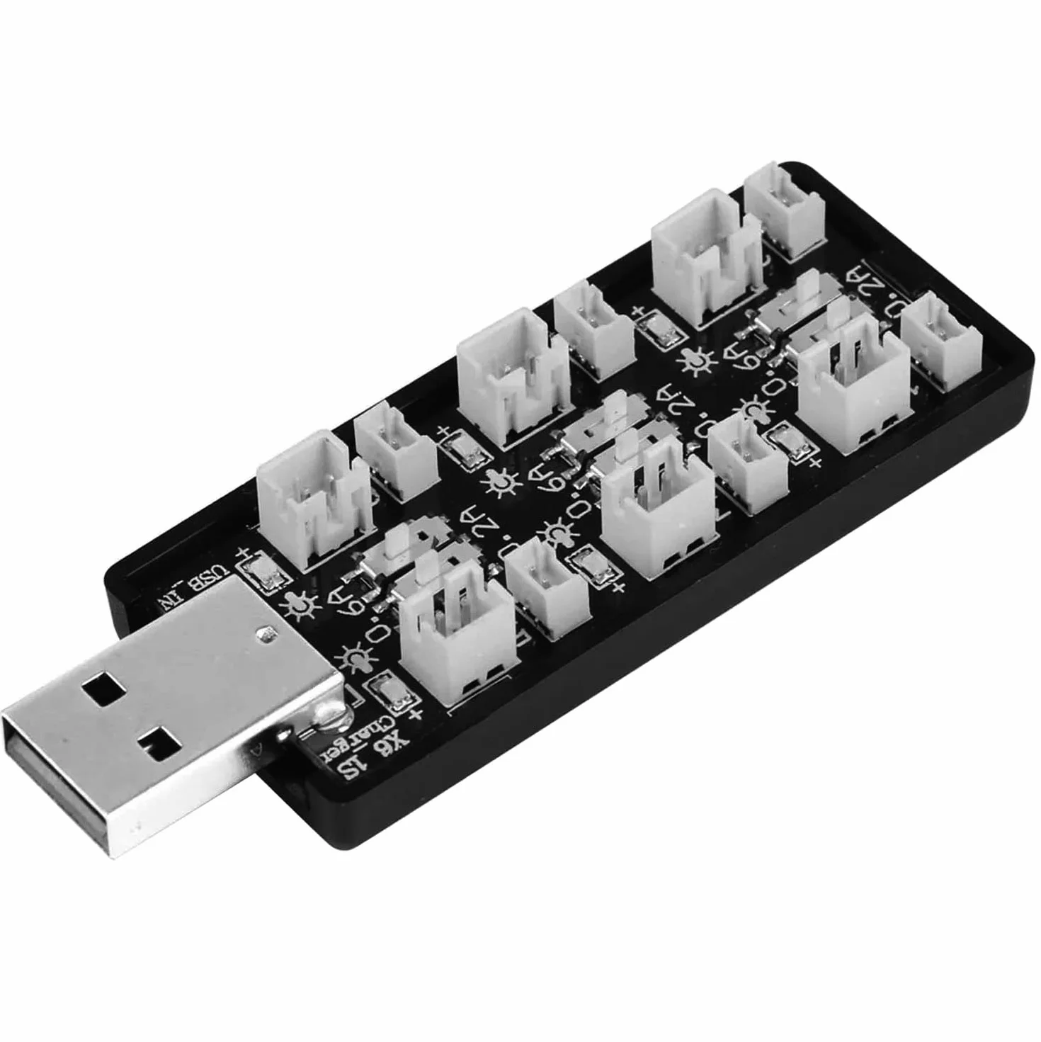 GTIWUNG 1S ładowarka USB 3,7 V / 4,20 V 6 kanałów, ładowanie USB bateria LiPo JST 1.25 JST PH 2.0 MCX MCPX złącza do zabawki model RC