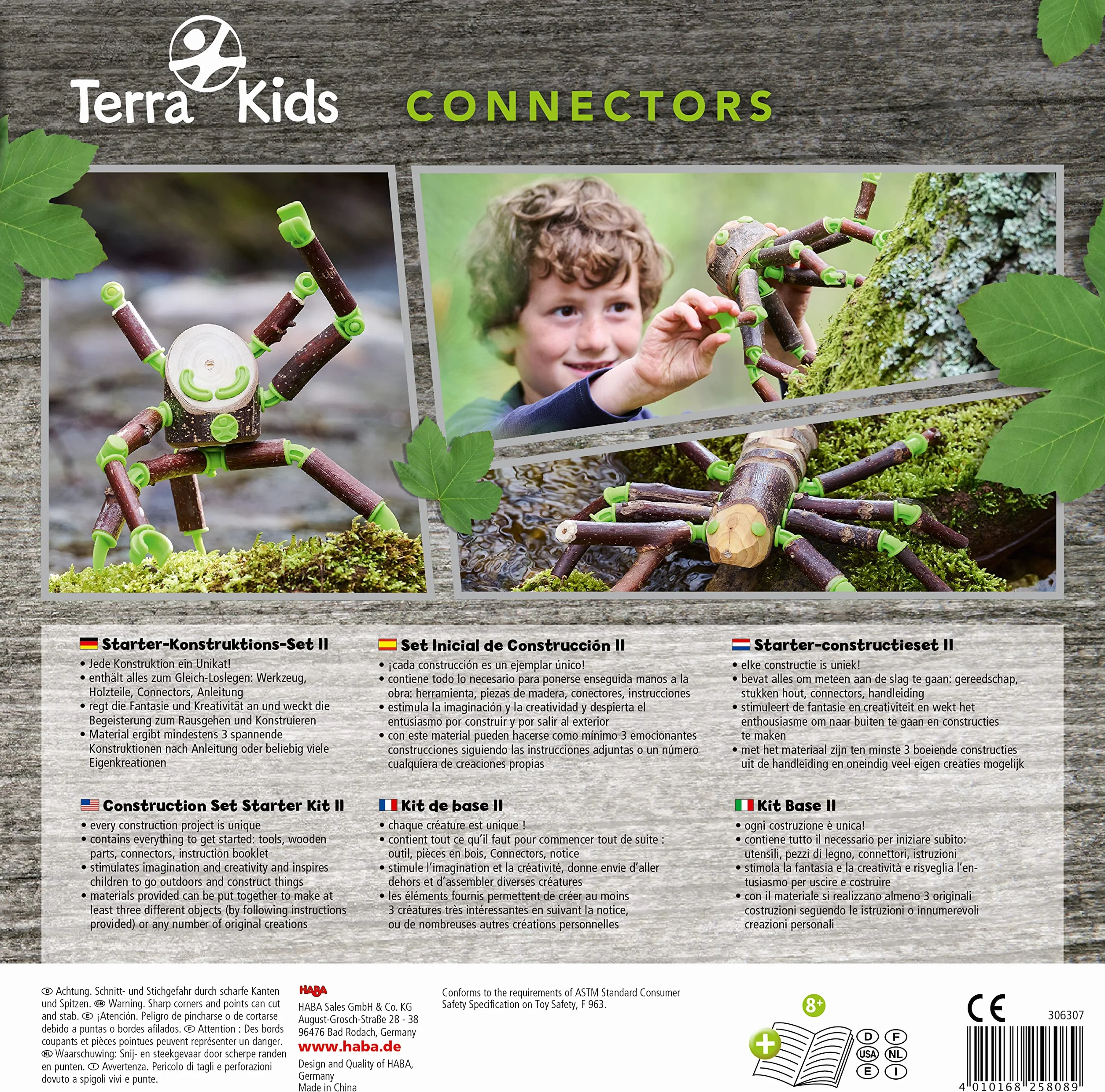 HABA - Terra Kids Connectors - Zestaw podstawowy II - Gra outdoorowa - 8 lat i więcej - 306307, kremowy/jasnobrązowy